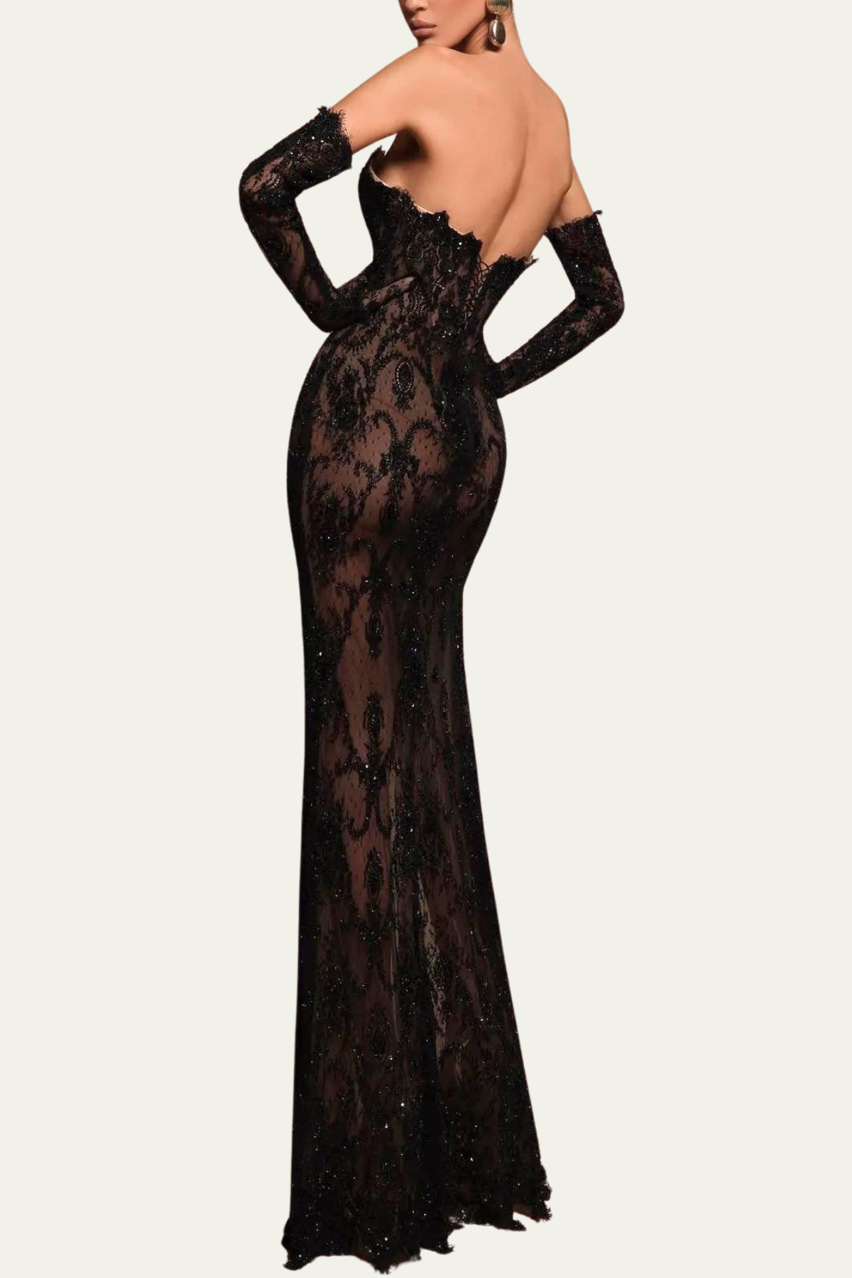 Evelynn Sequin Rhinestone Split Maxi Dress – Luxeles