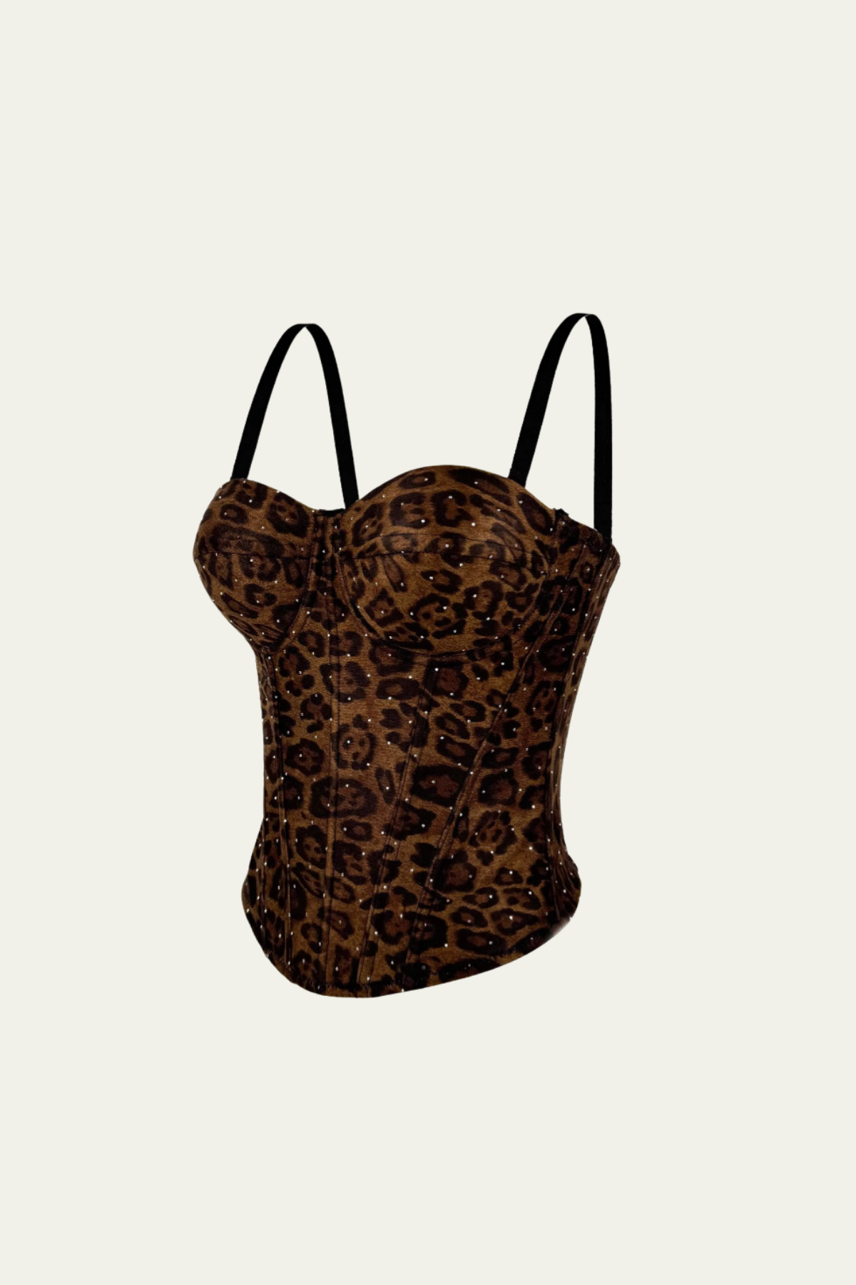Frances Leopard Rhinestone Top – Luxeles
