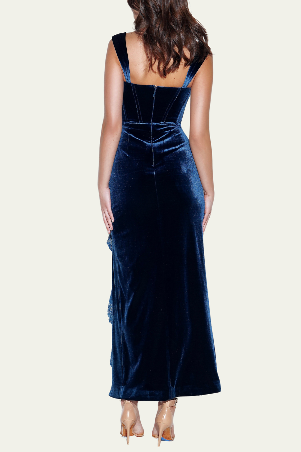 Genevieve Lace Split Lace Up Maxi Dress – Luxeles