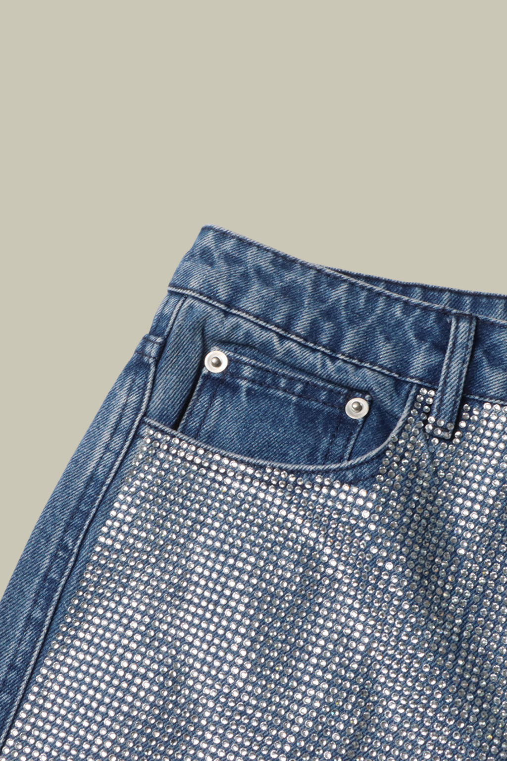 Georgia Rhinestone Deconstructed Jeans – Luxeles