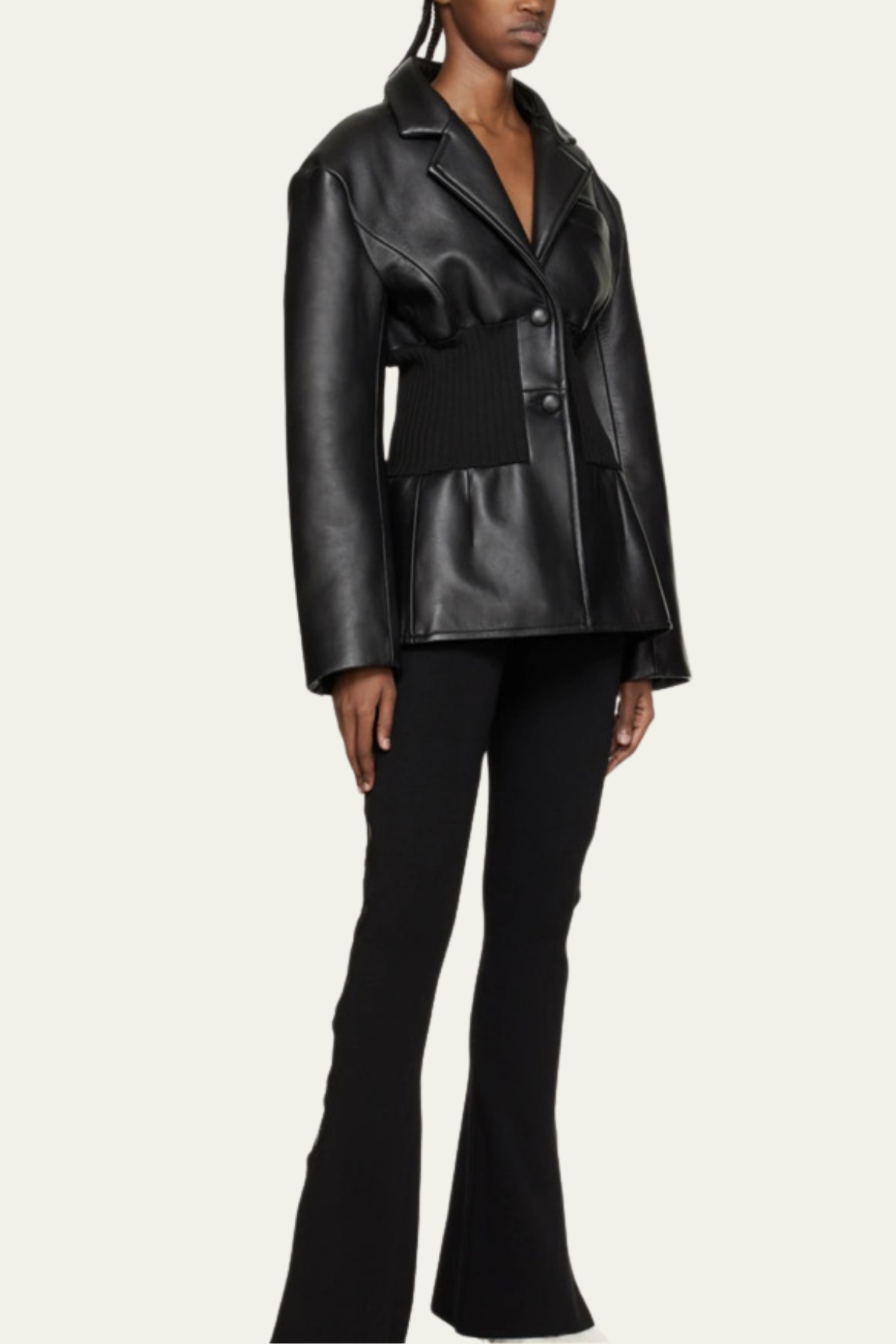 Gwendolyn Leather Knit Blazer – Luxeles