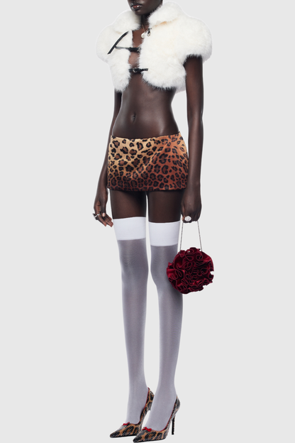 Haisley Faux Fur Plunge Top