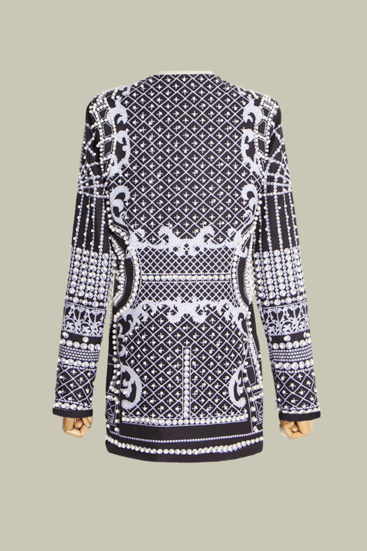 Hannah Pearl Studded Embroidery Blazer – Luxeles