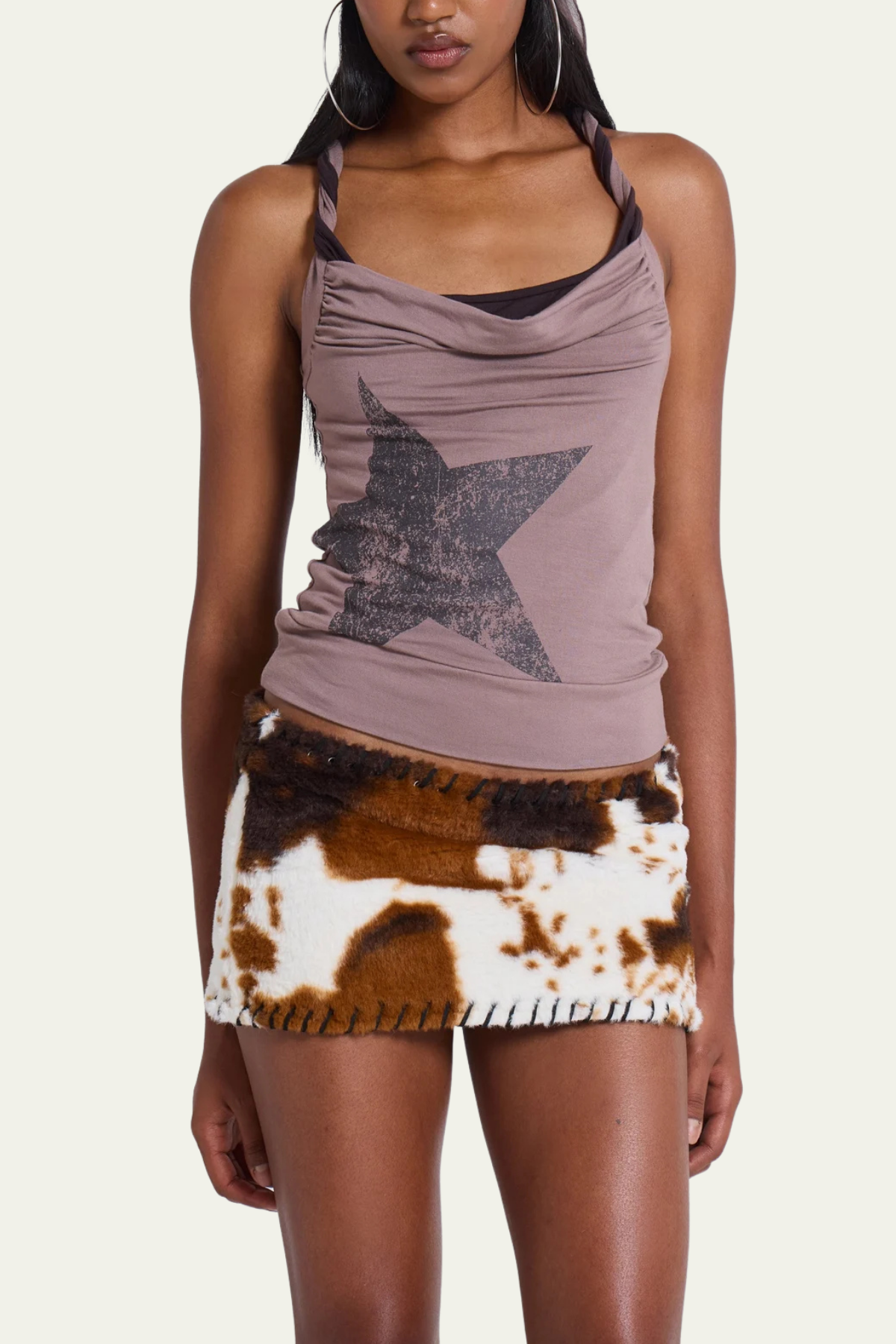 Harlow Print Faux Fur Short Skirt – Luxeles