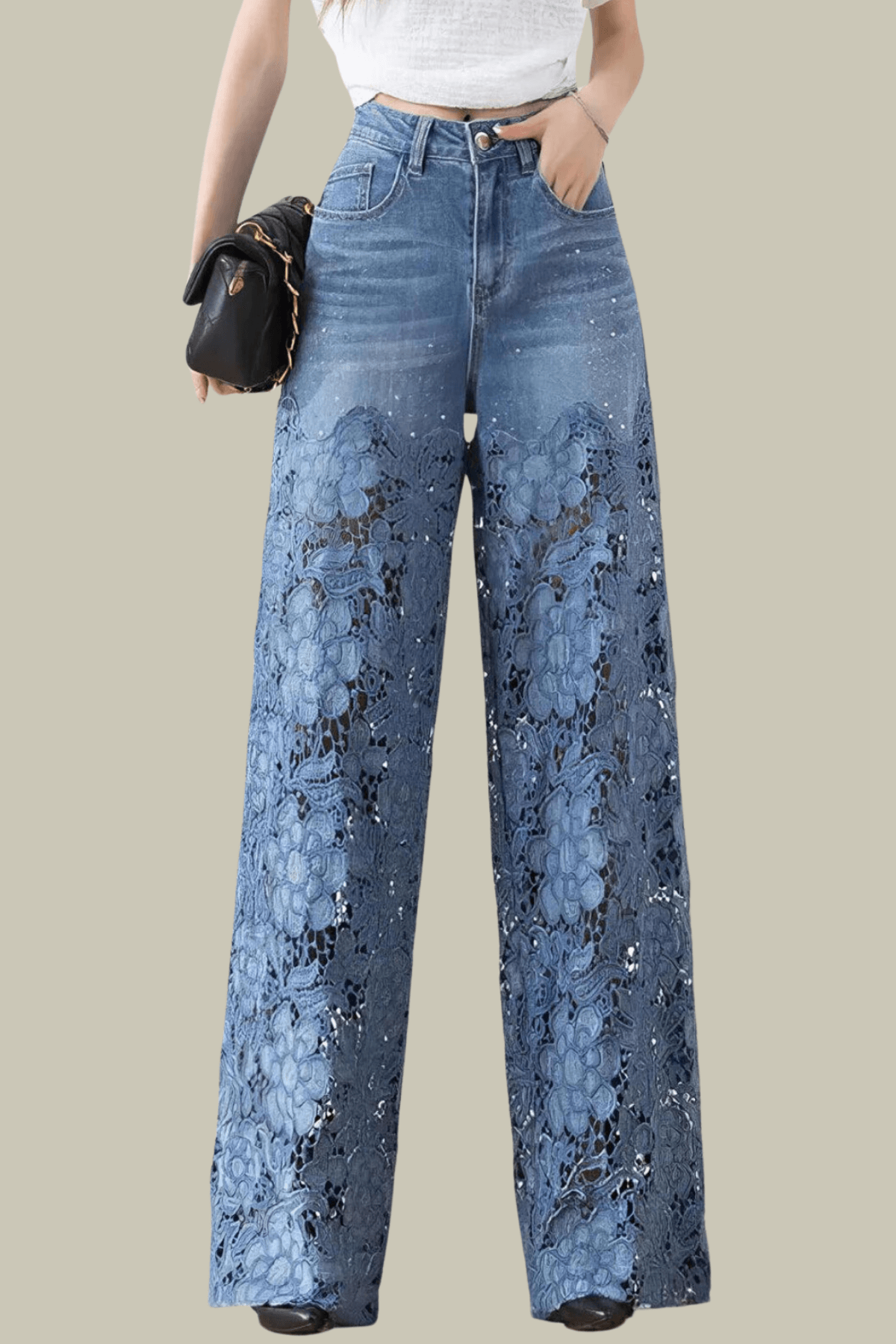 Harper Lace Patchwork Jeans