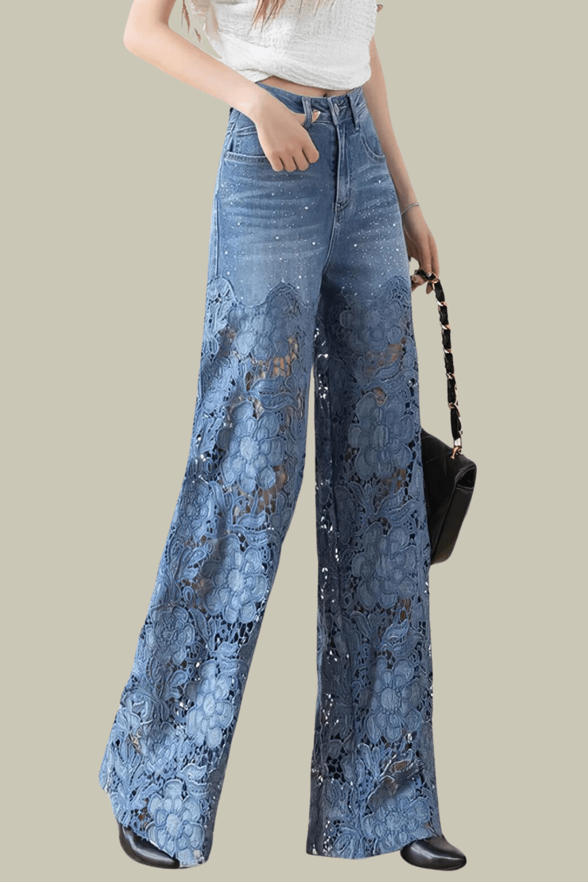 Harper Lace Patchwork Jeans