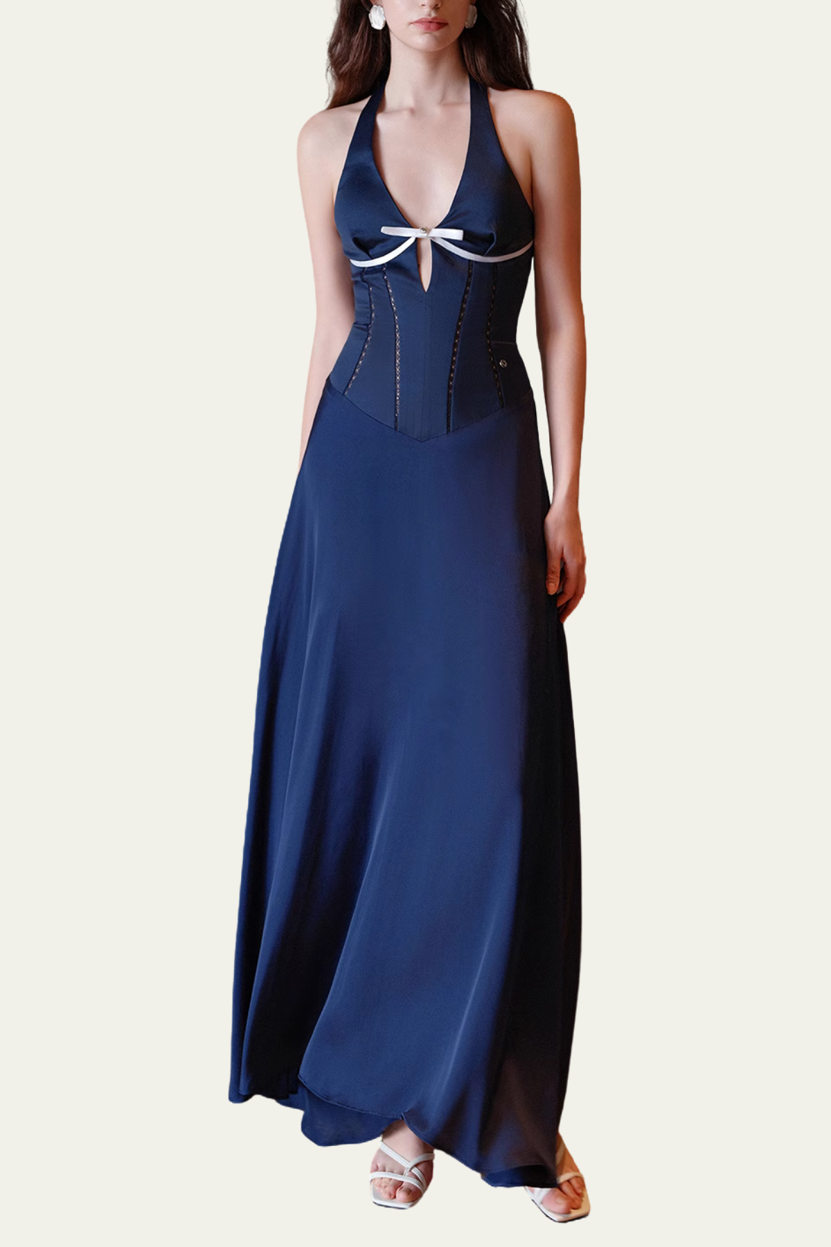 Holly Halter Neck Corset Maxi Dress – Luxeles