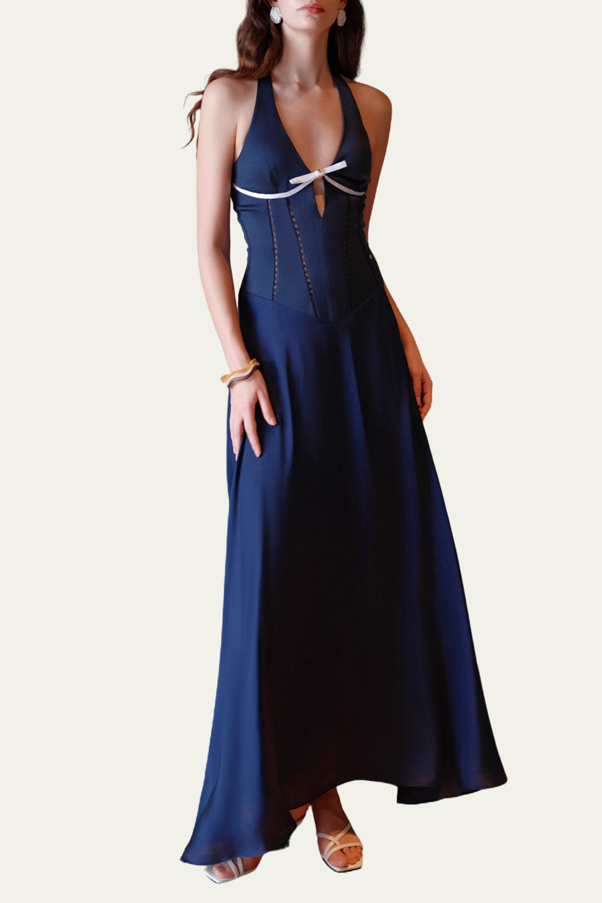 Holly Halter Neck Corset Maxi Dress – Luxeles