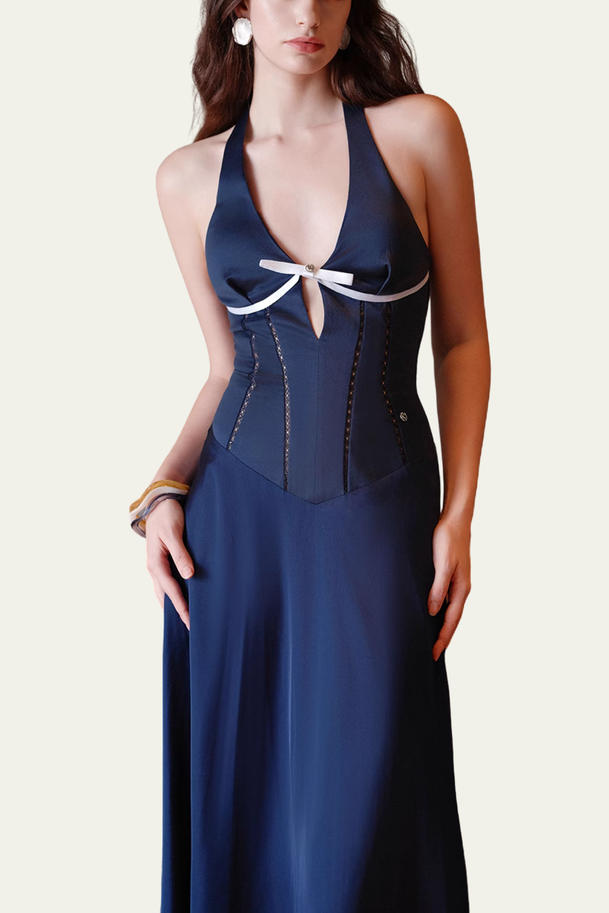Holly Halter Neck Corset Maxi Dress – Luxeles