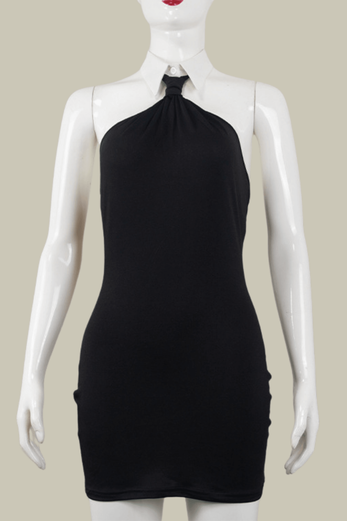 Jade Lapel Cutout Sleeveless Mini Dress – Luxeles