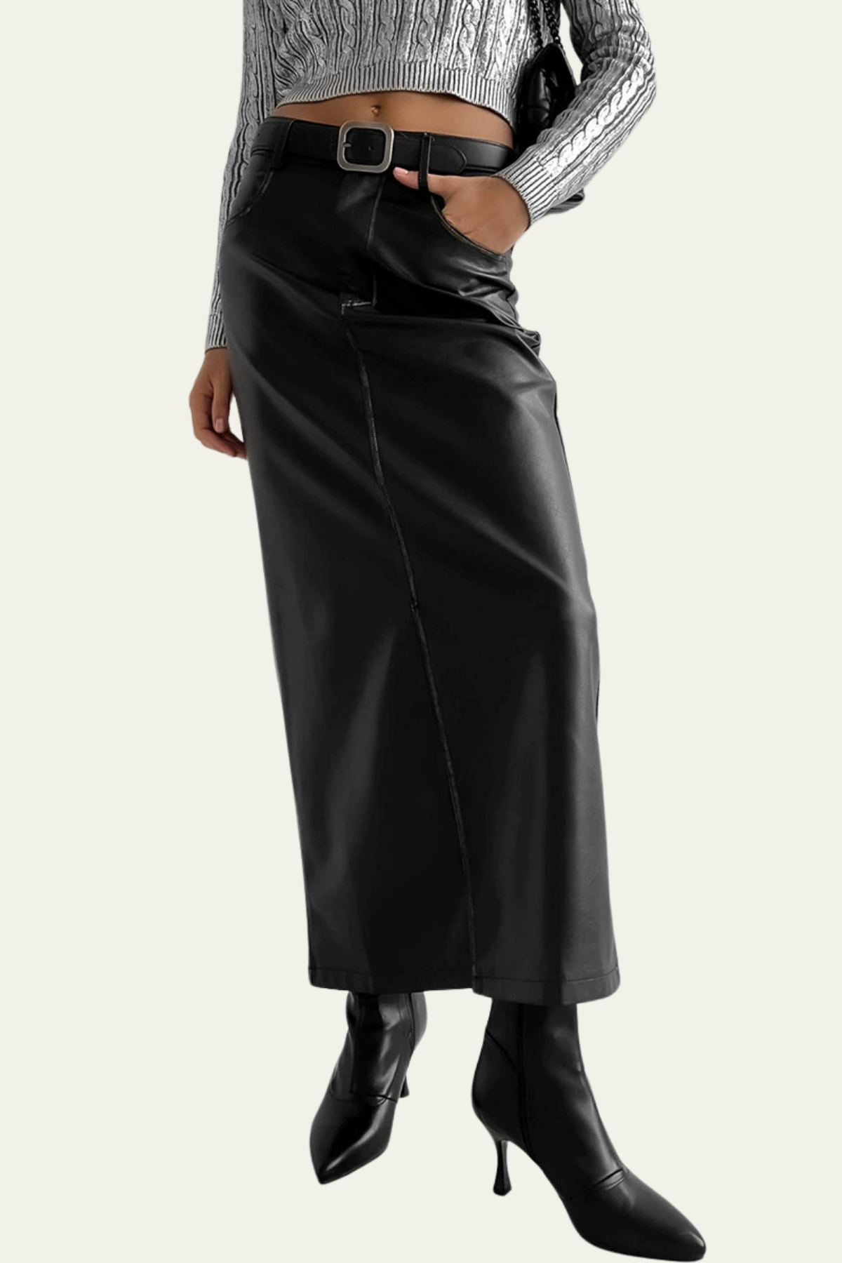 Kailani Split Leather Skirt