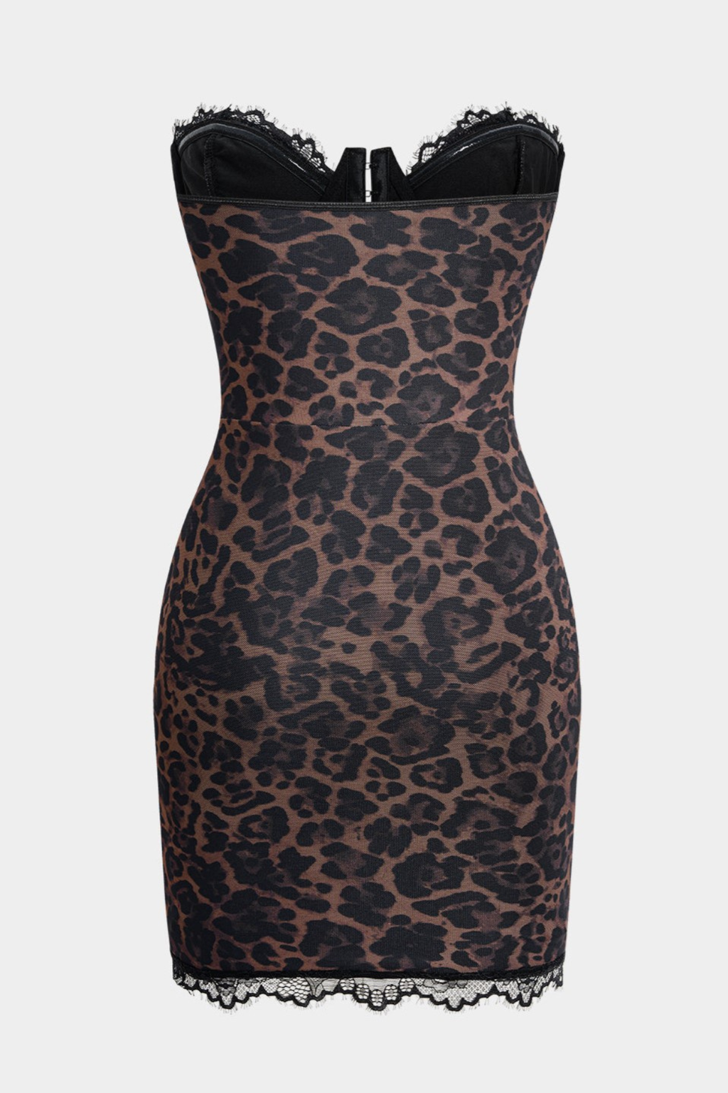 Kaliyah Strapless Corset Leopard Mini Dress