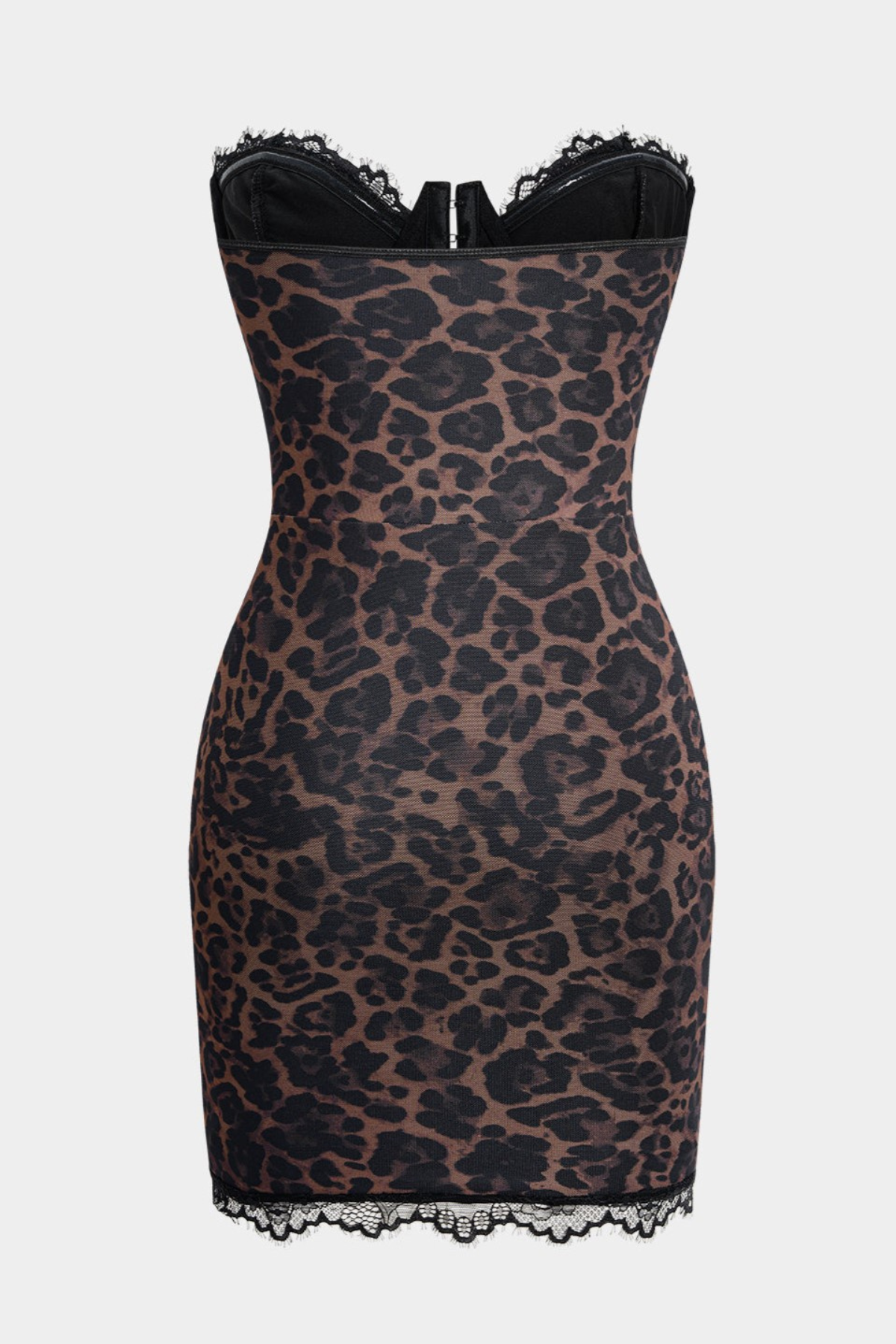 Kaliyah Strapless Corset Leopard Mini Dress