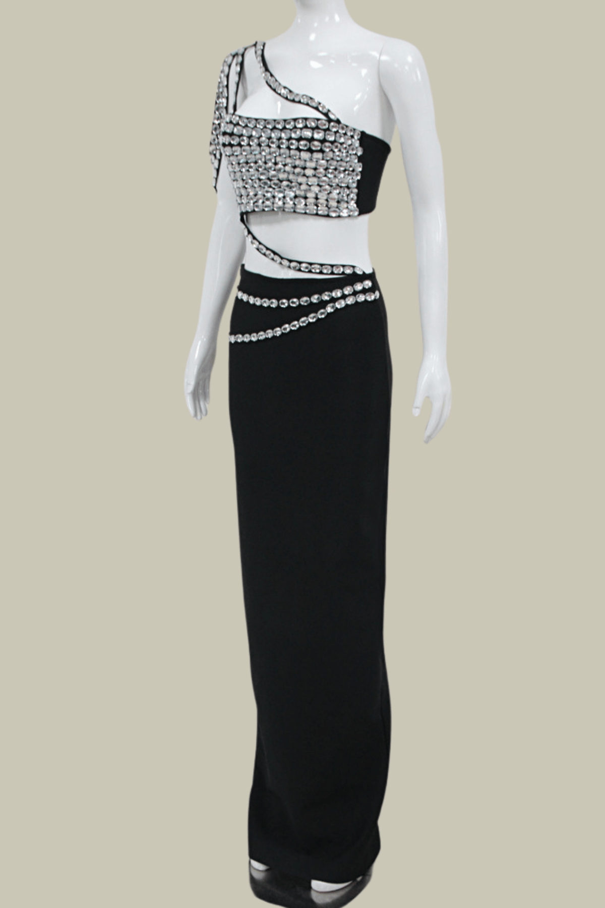 Kennedy Rhinestone Chain Bodycon Set