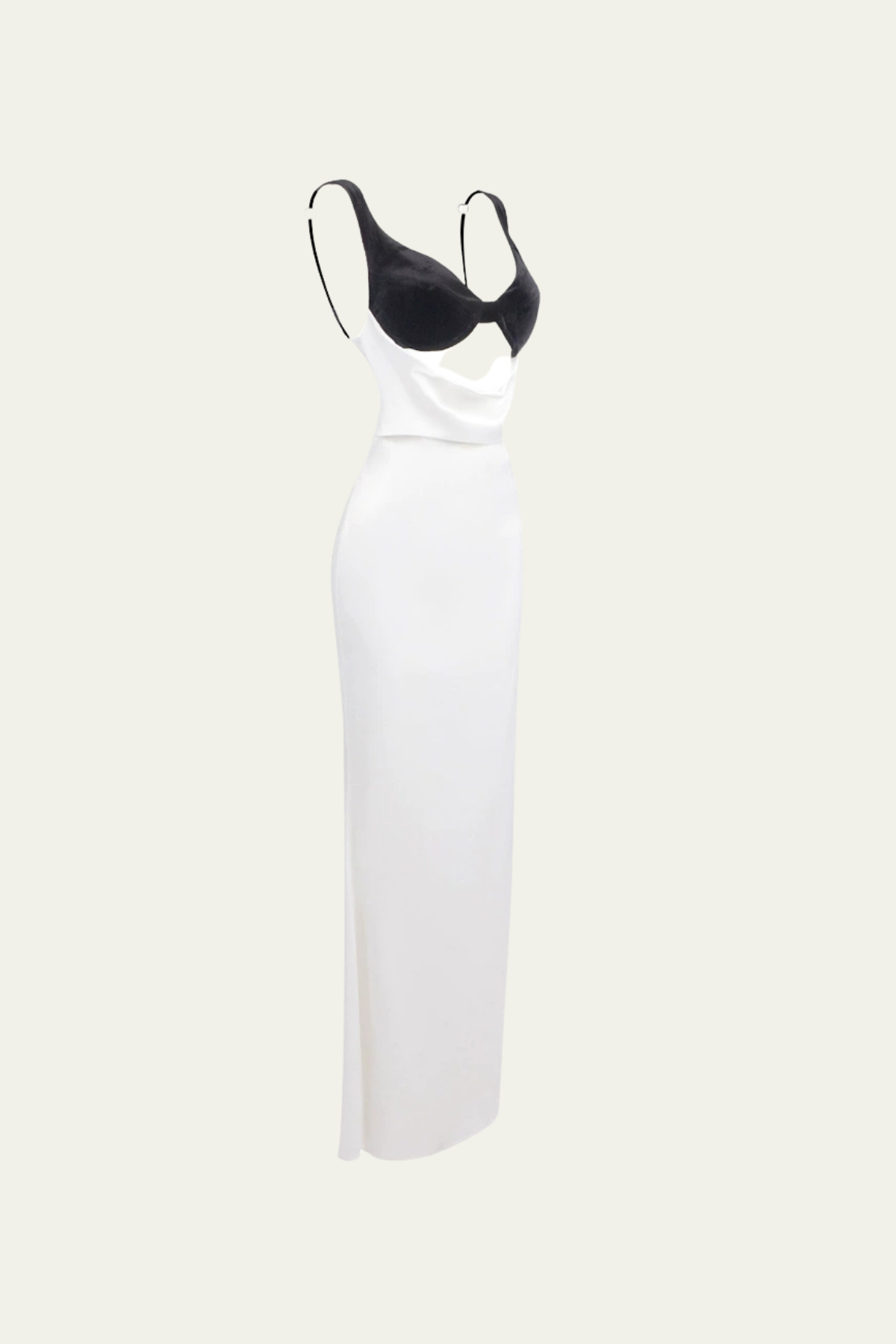 Kylie Cutout Cowl Satin Maxi Dress