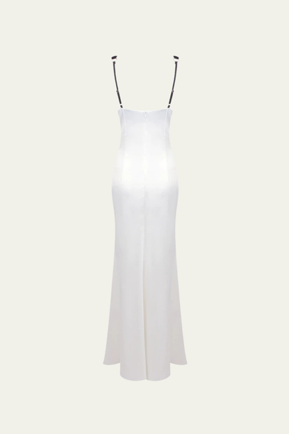 Kylie Cutout Cowl Satin Maxi Dress