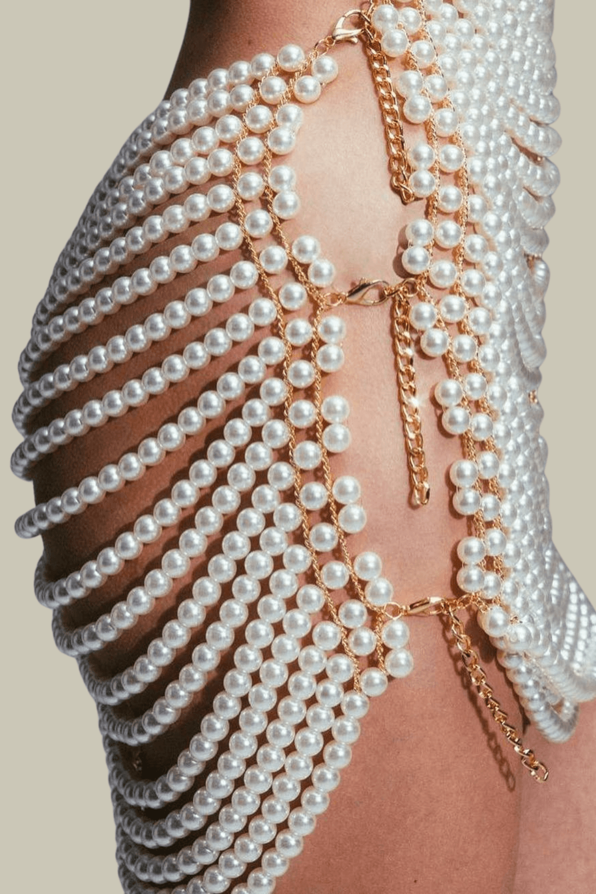 Layla Hollow Pearl Halter Neck Mini Dress – Luxeles