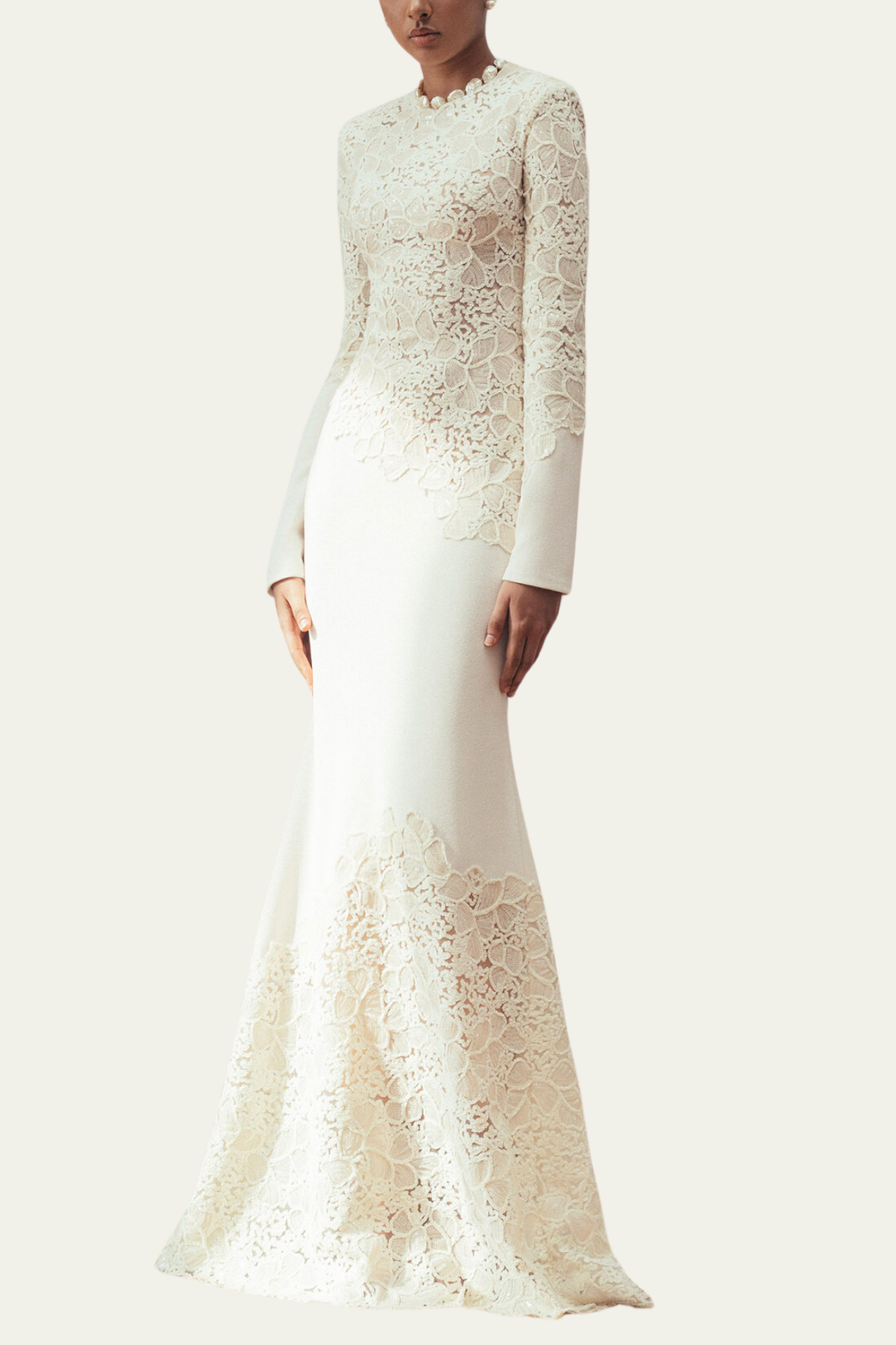 Liana Long Sleeve Embroidered Sequin Maxi Dress – Luxeles