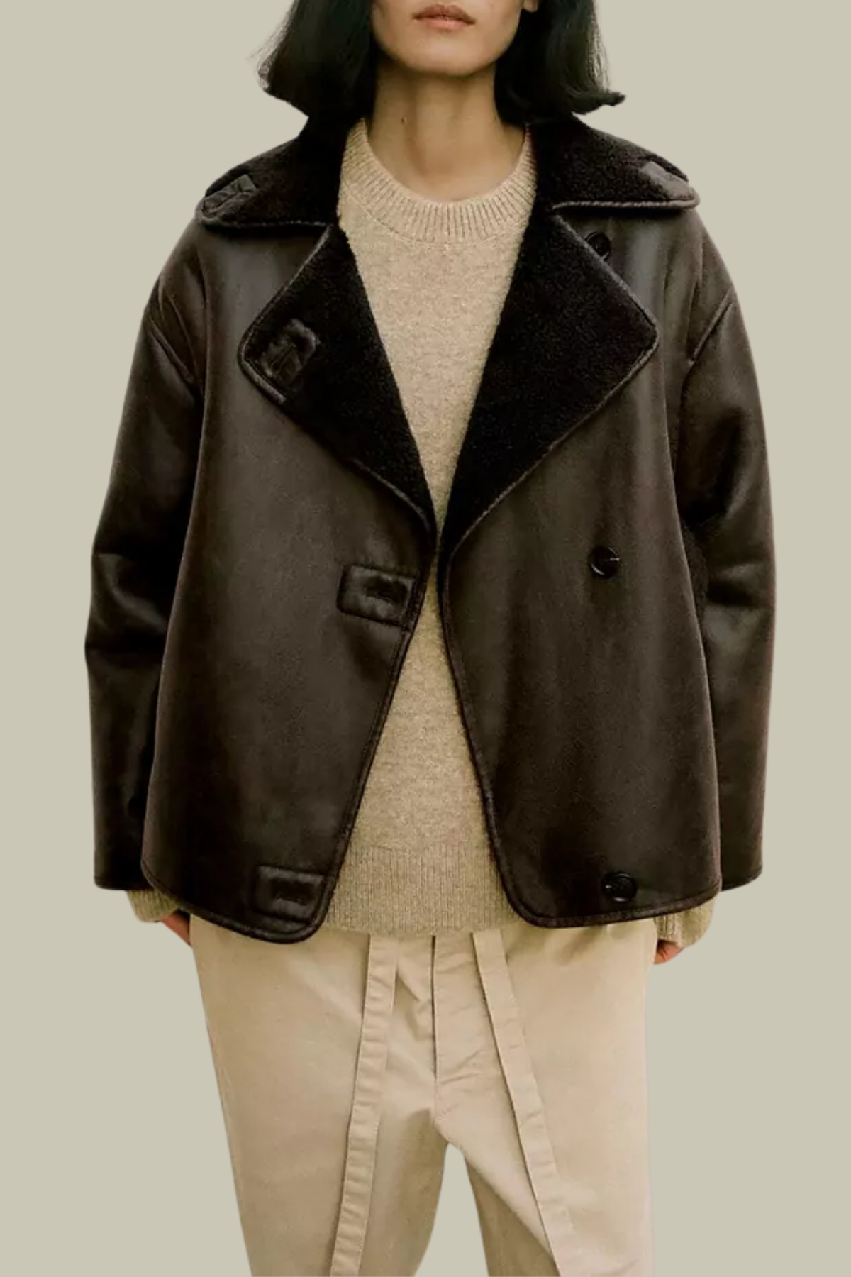 Magnolia Faux Fur Deconstruct Leather Jacket – Luxeles