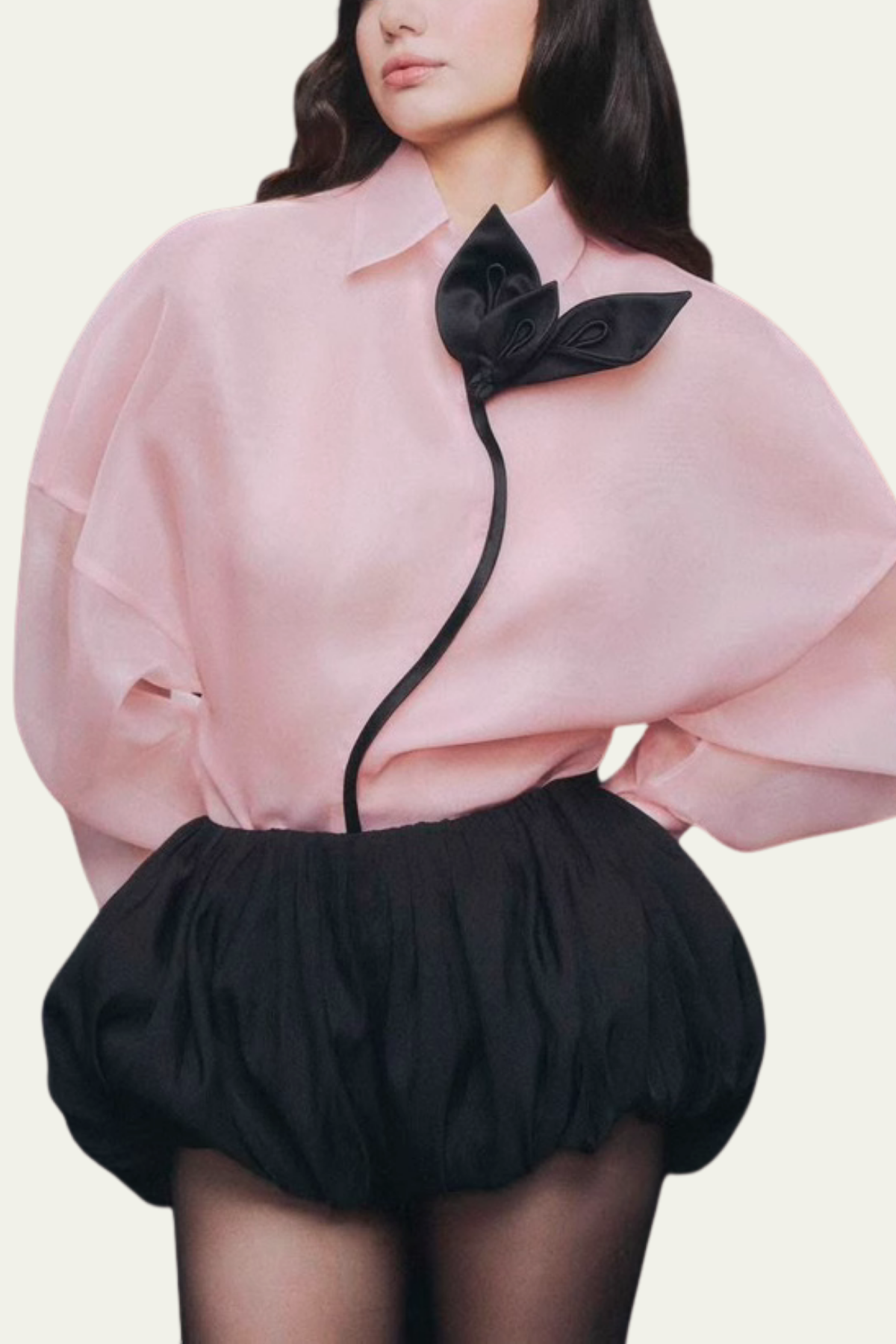 Mallory Balloon Sleeve Embellished Shirt – Luxeles