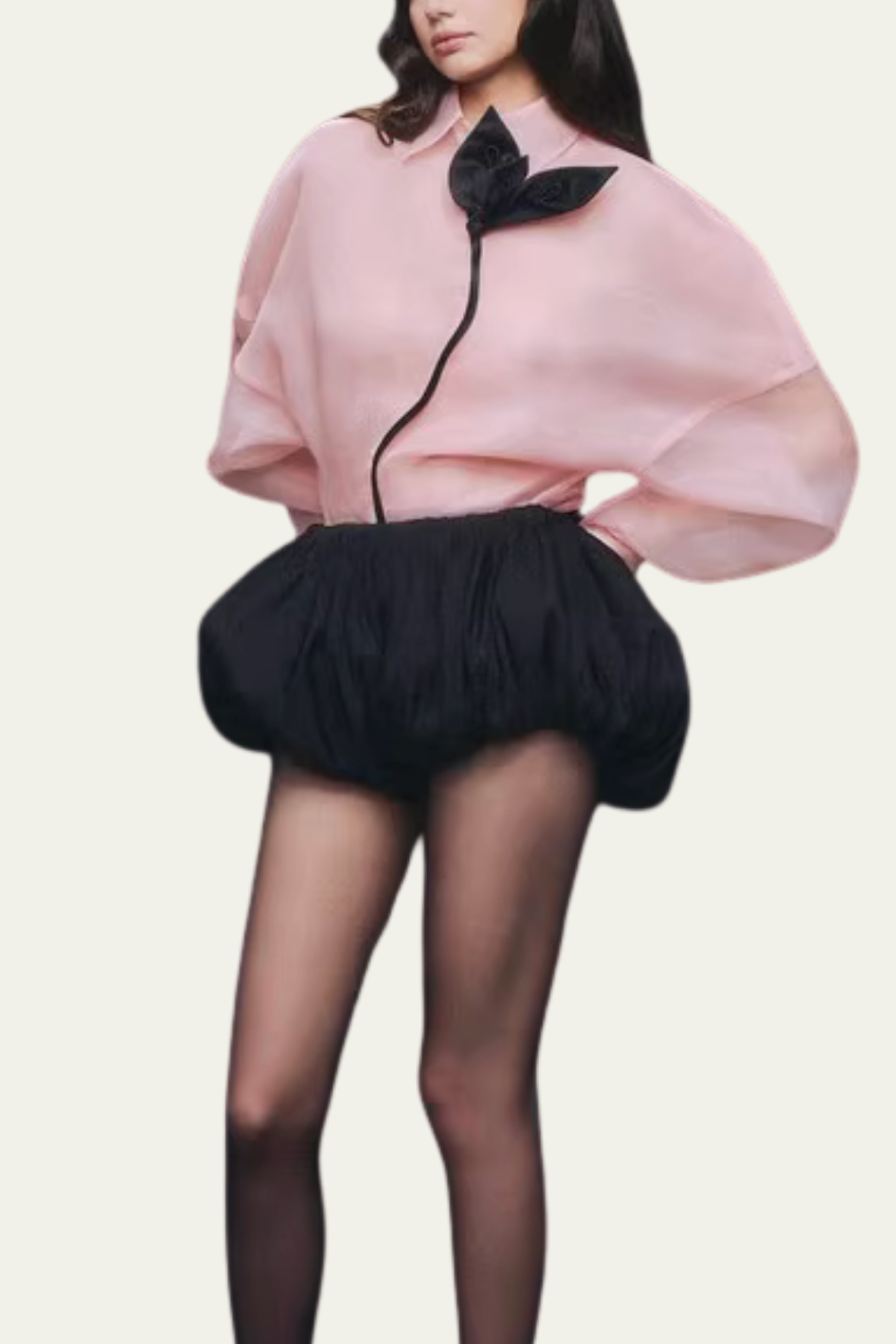 Mallory Balloon Sleeve Embellished Shirt – Luxeles