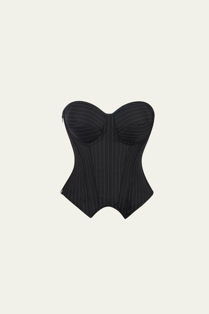 Mariana Strapless Stripe Corset Top