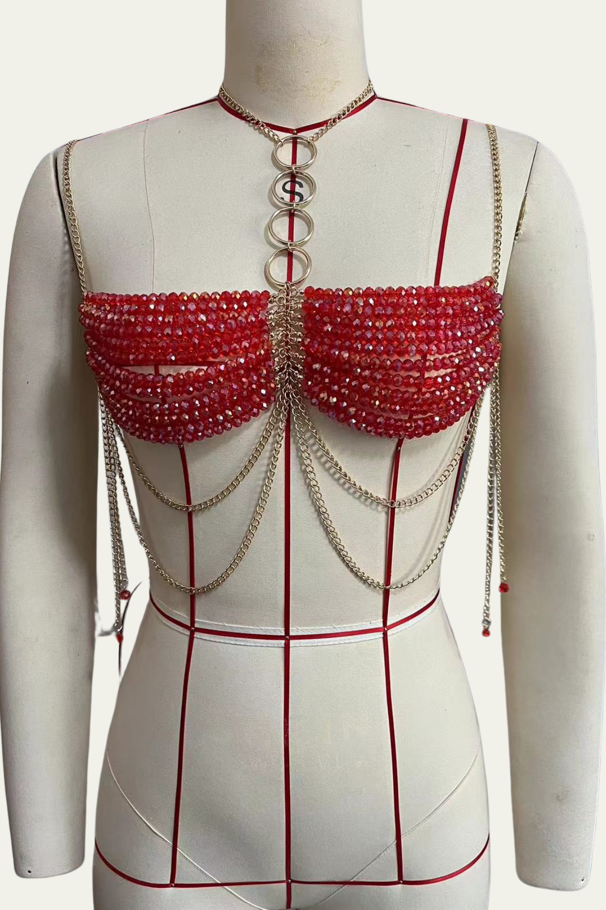 Marley Crystal Embellished Chain Crop Top – Luxeles