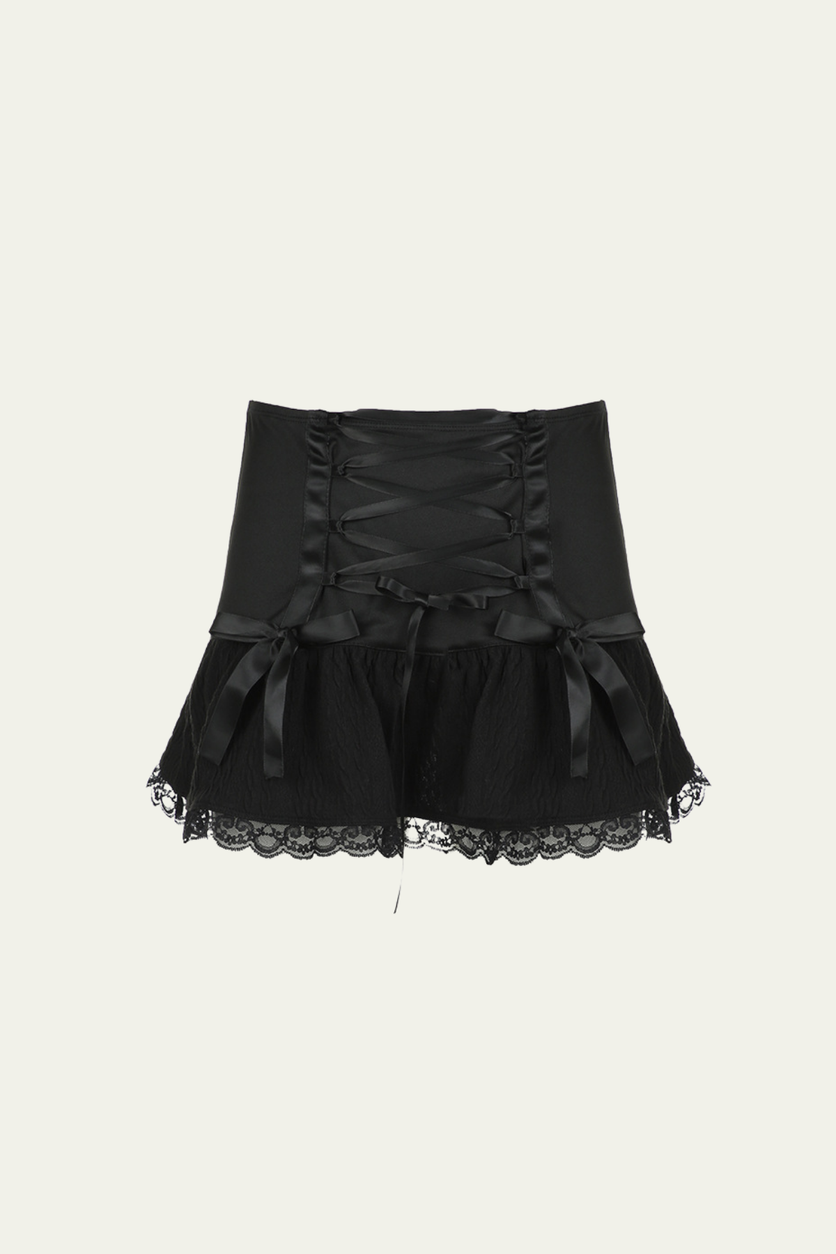Myla Bow Lace Ruffle Lace Up Skirt – Luxeles