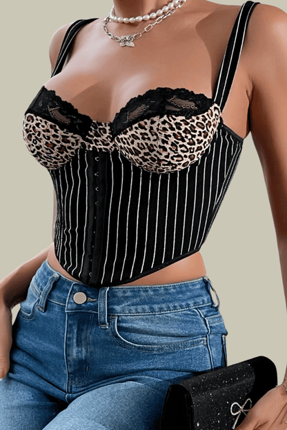 Naomi Corset Leopard Bodycon Top