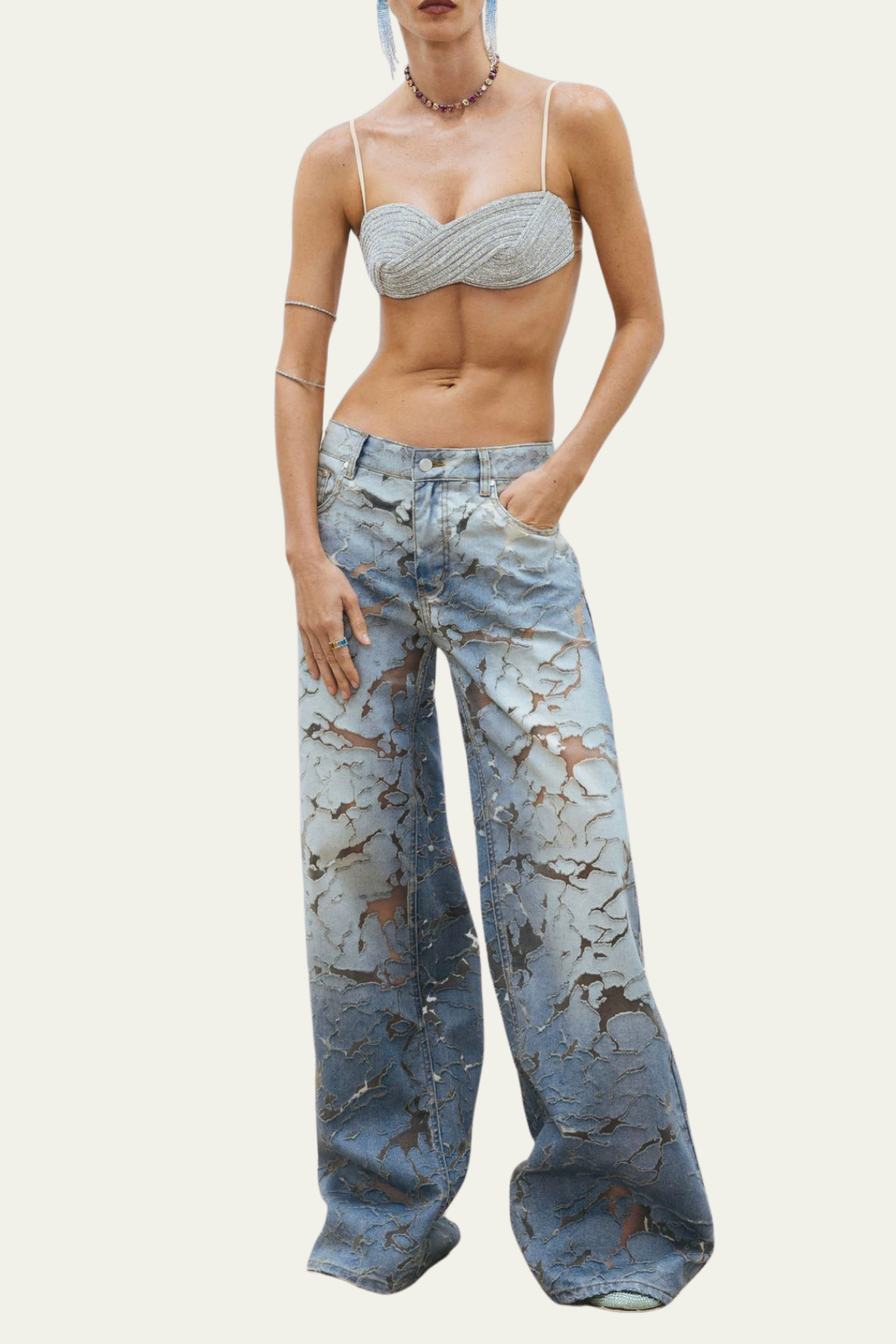 Nyla Asymmetric Cutout Jeans