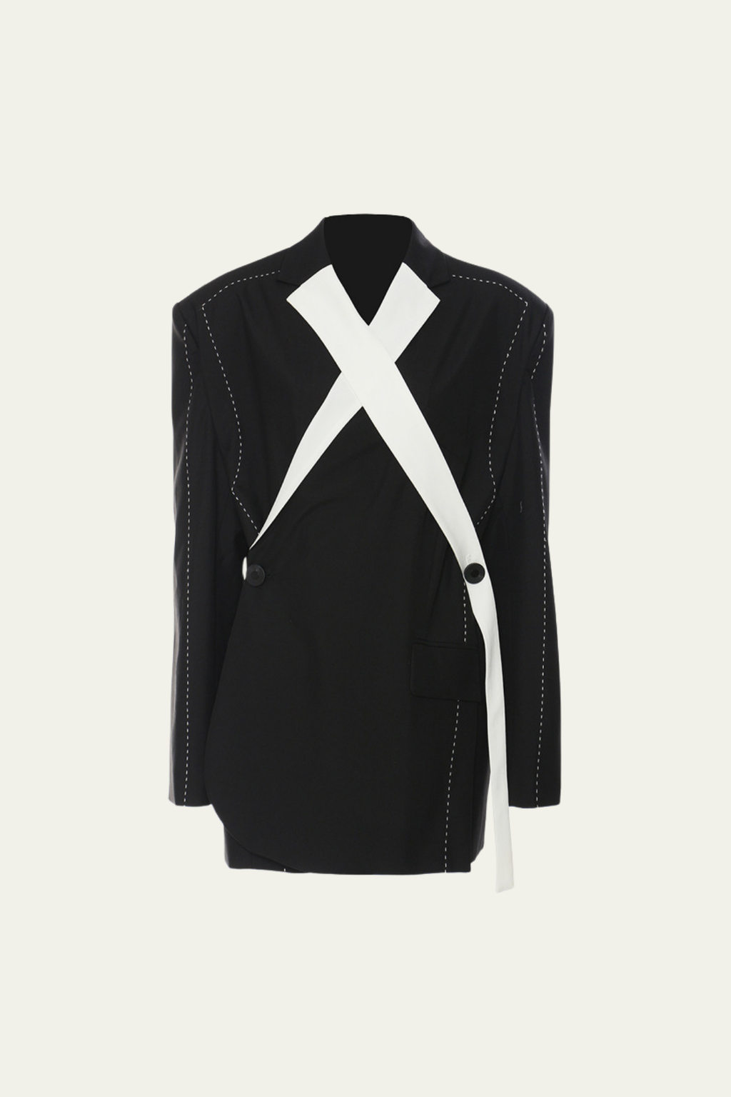 Phoebe Cross Deconstruct Stripe Blazer – Luxeles