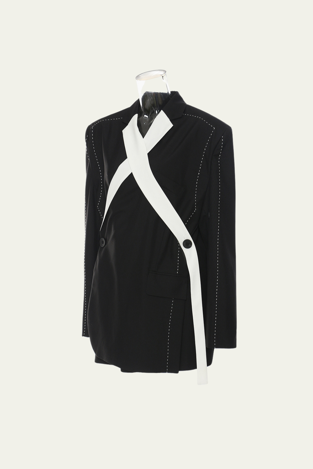 Phoebe Cross Deconstruct Stripe Blazer