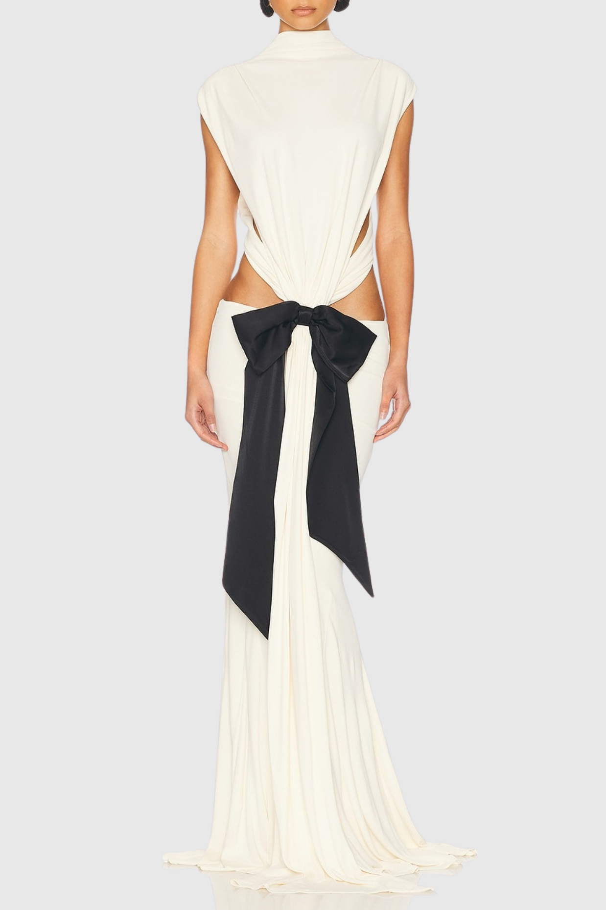Raelyn Bow Cutout Backless Maxi Dress