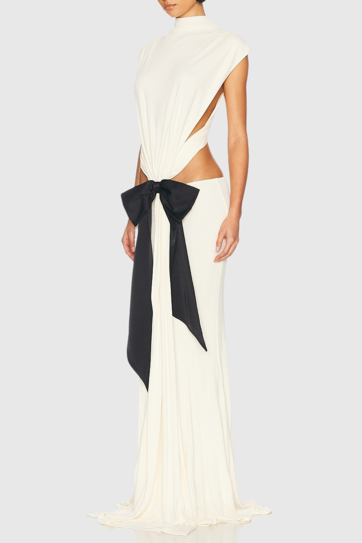 Raelyn Bow Cutout Backless Maxi Dress