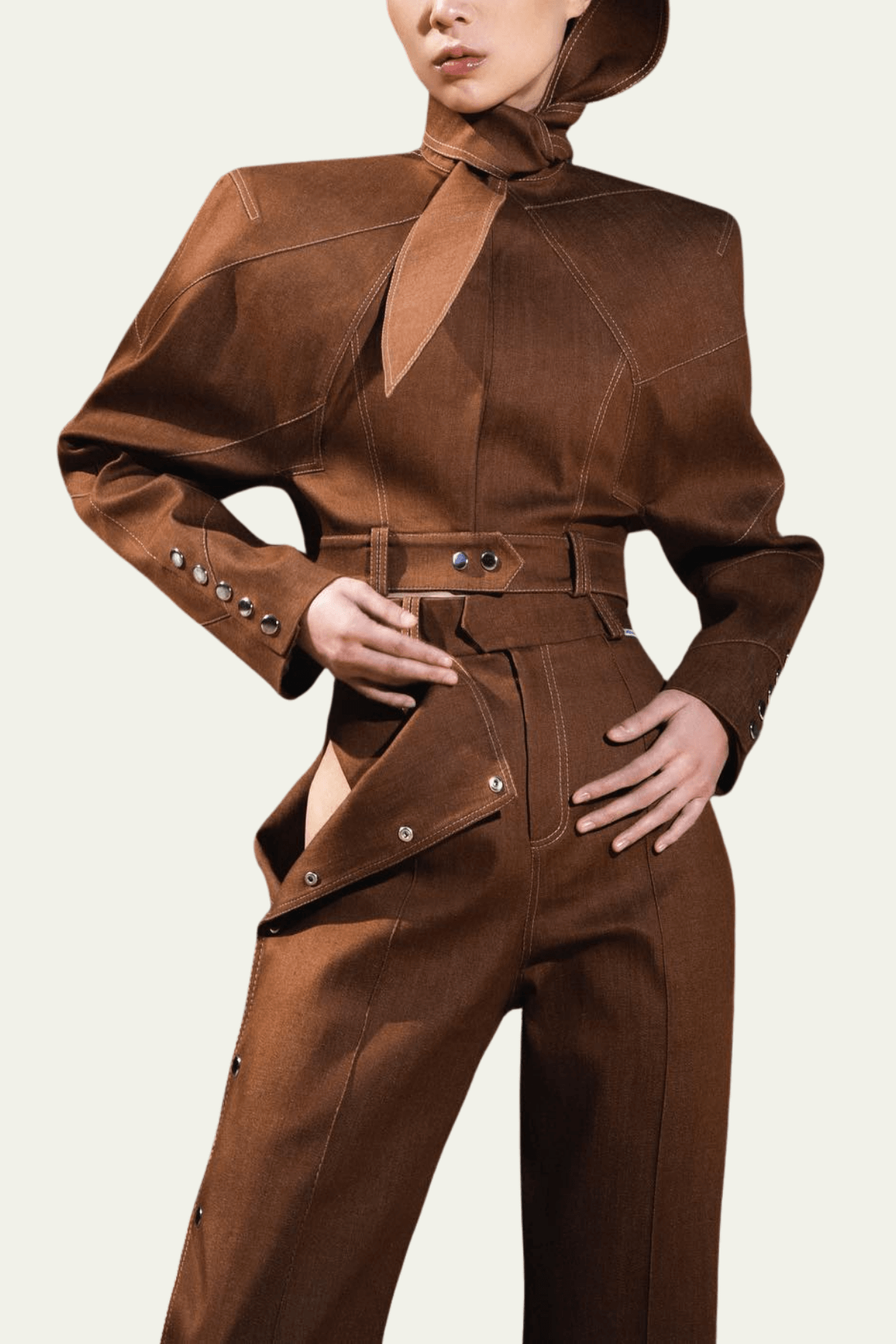 Salem Deconstructed Denim Pants Set – Luxeles