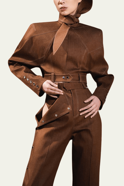 Salem Deconstructed Denim Pants Set – Luxeles