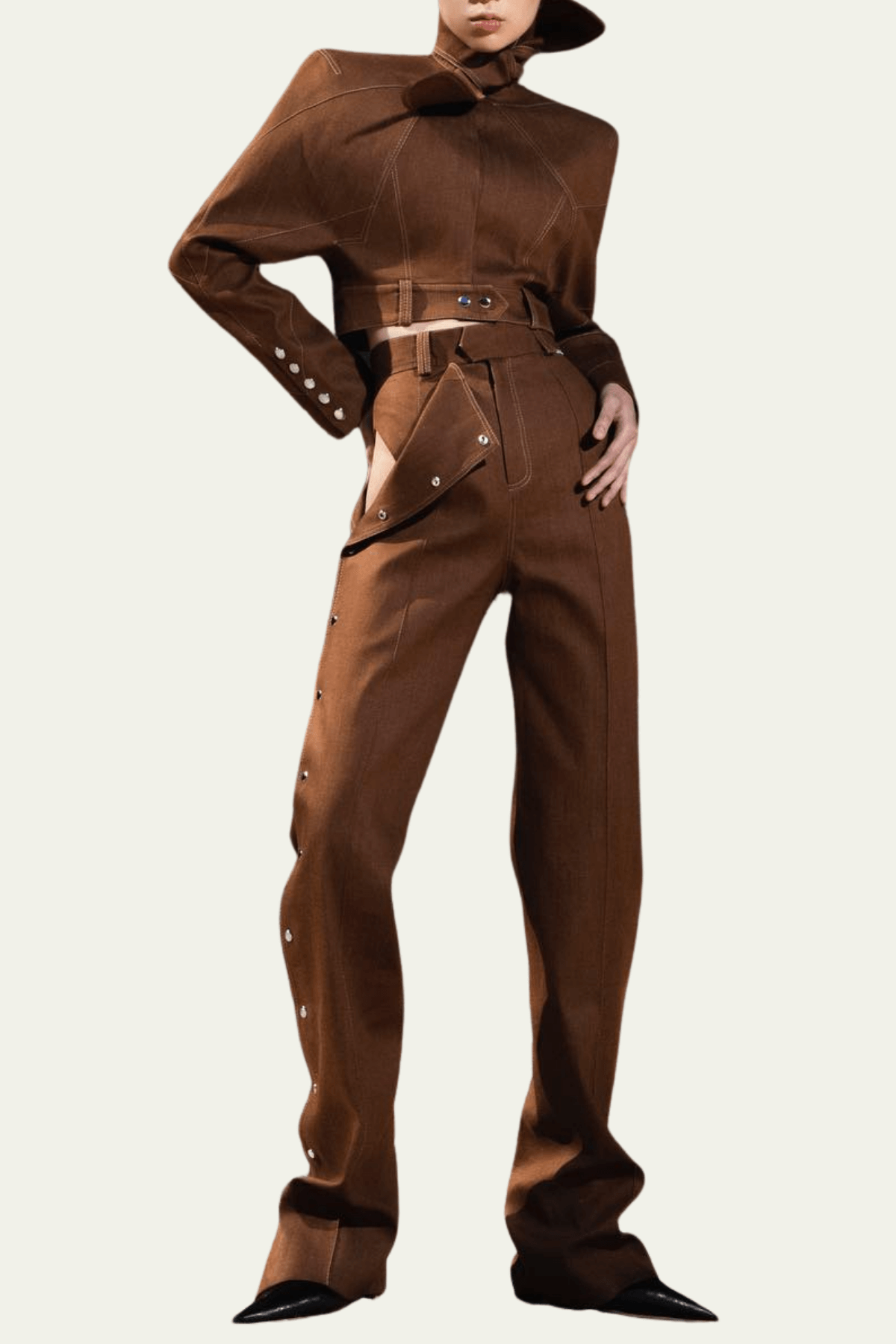 Salem Deconstructed Denim Pants Set – Luxeles