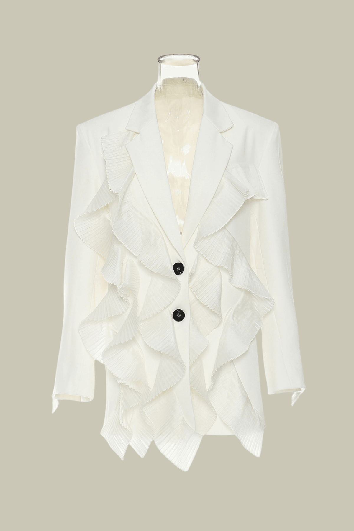 Sarah Ruffle Patchwork Blazer – Luxeles