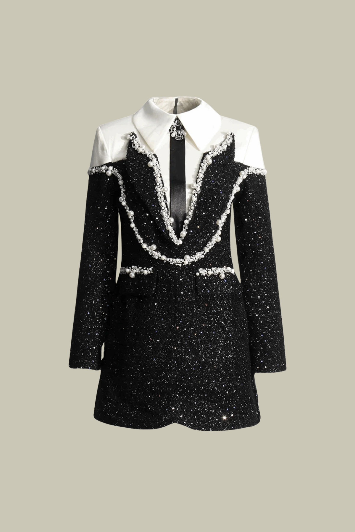 Sienna Rhinestone Sequin Deconstruct Mini Dress – Luxeles