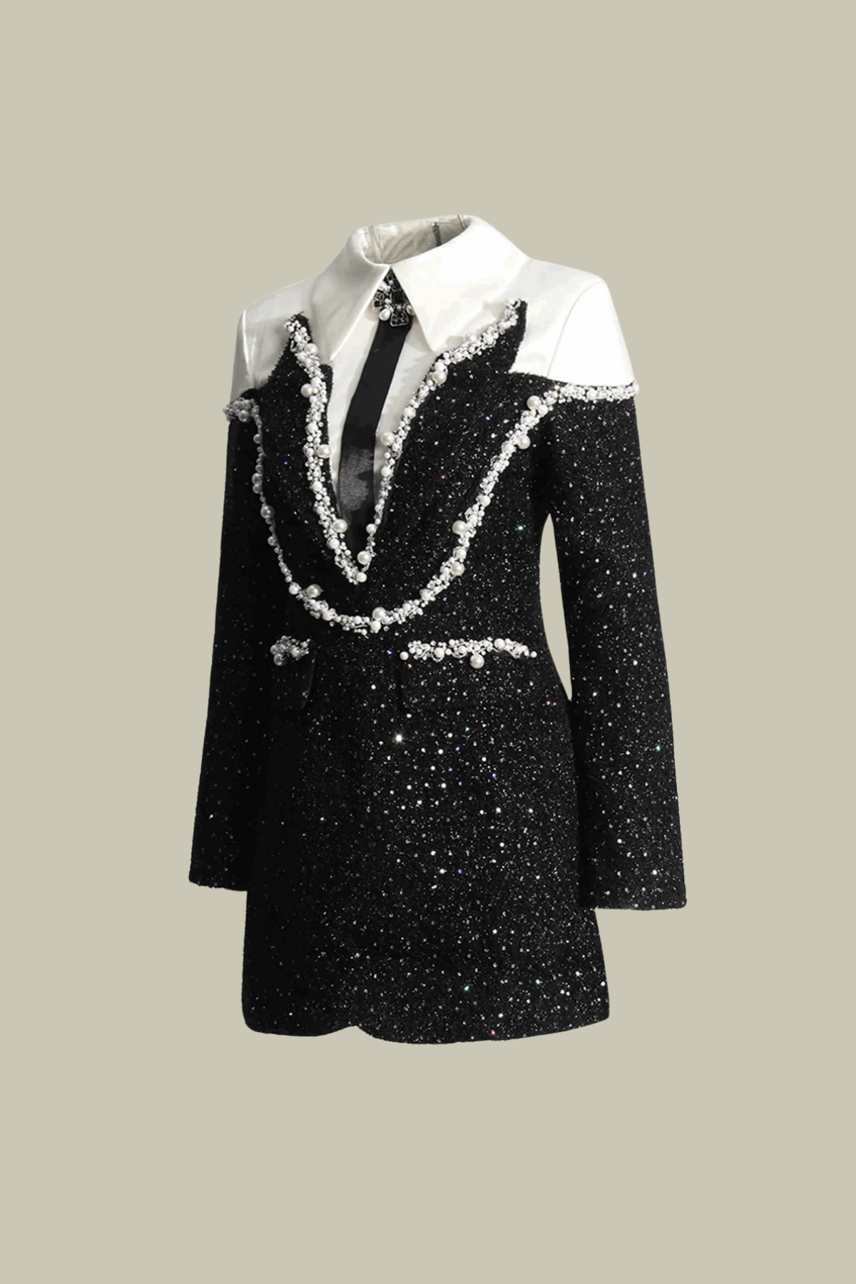 Sienna Rhinestone Sequin Deconstruct Mini Dress – Luxeles