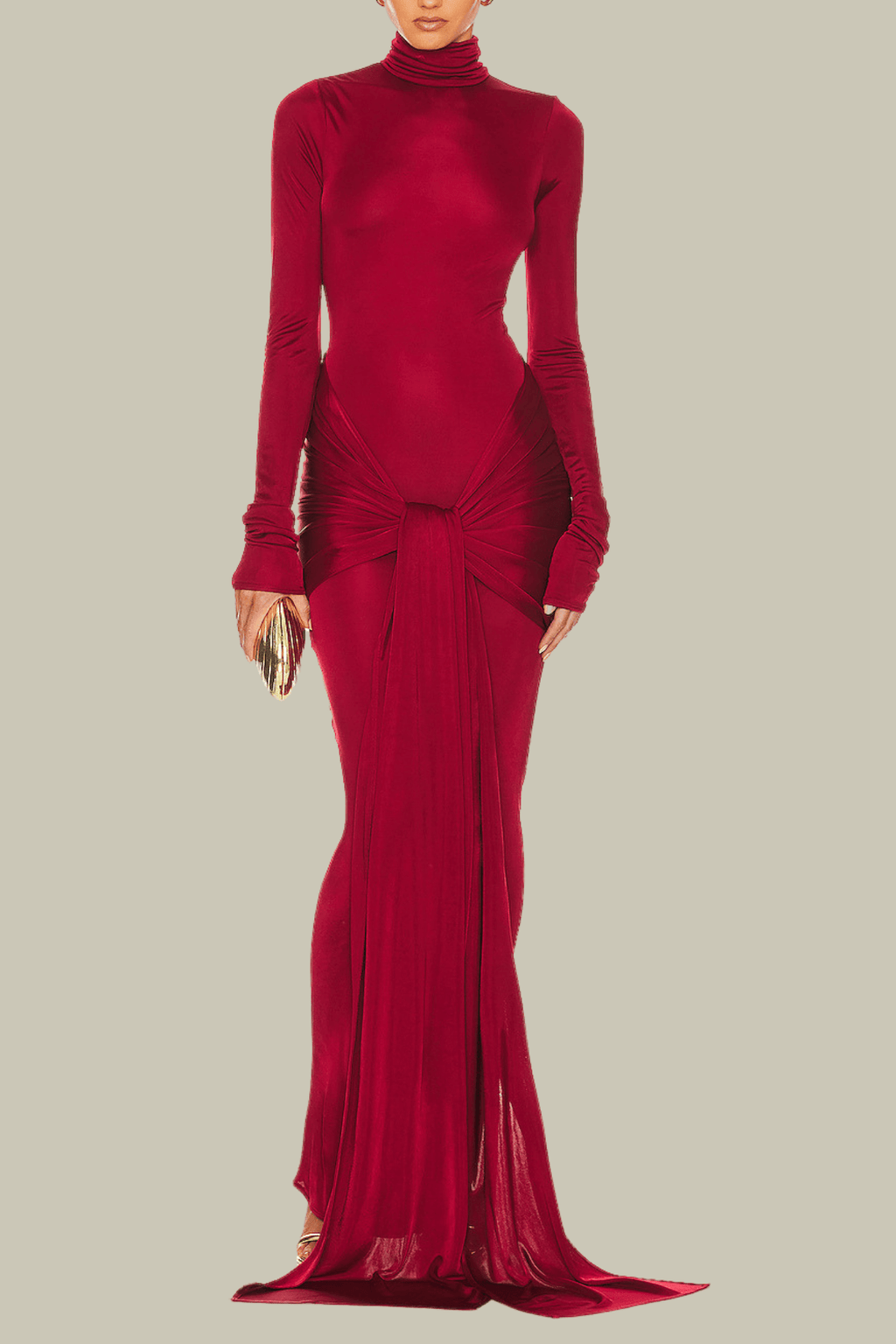 Sophie Lace Up Long Sleeves Bodycon Maxi Dress – Luxeles