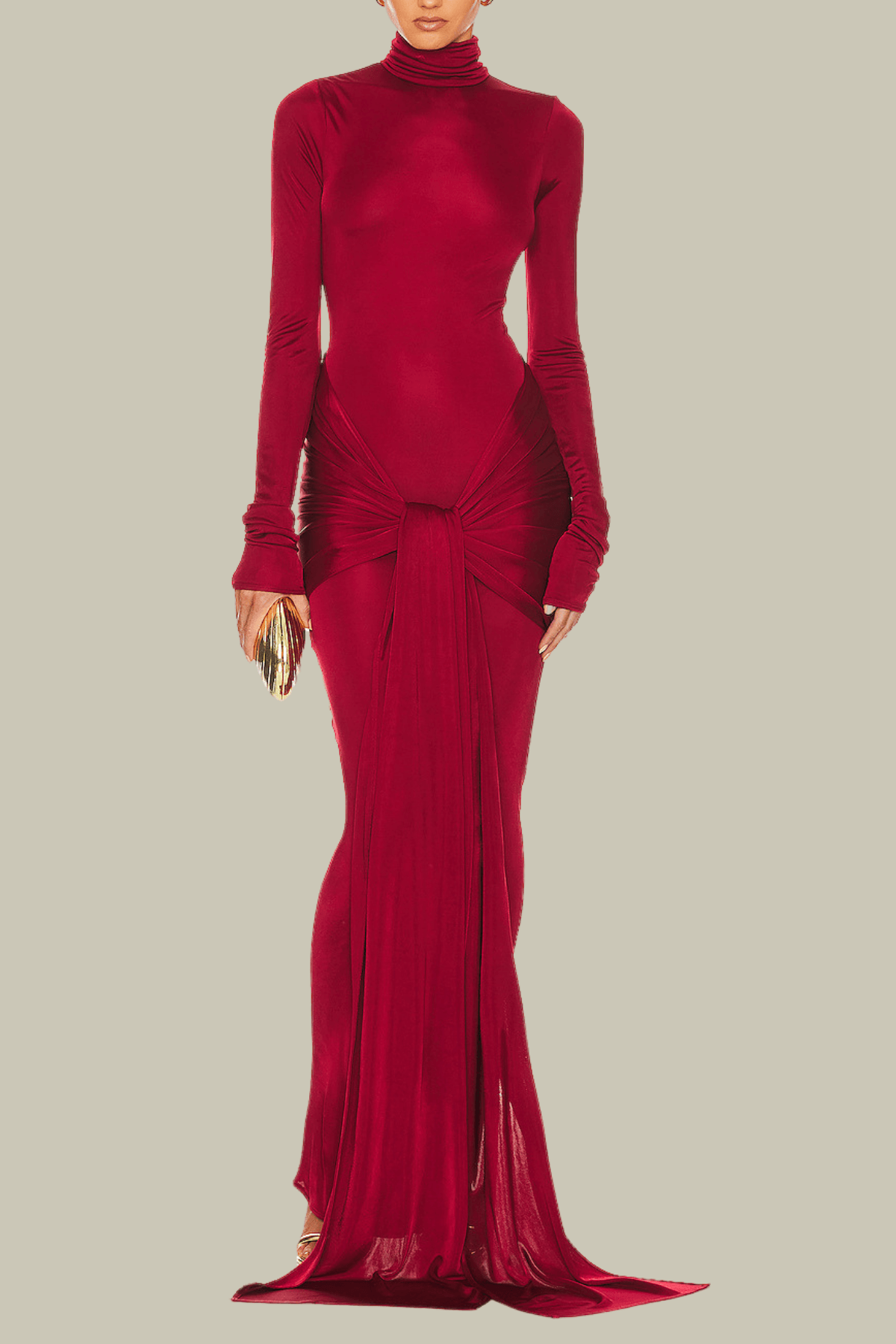 Sophie Lace Up Long Sleeves Bodycon Maxi Dress – Luxeles