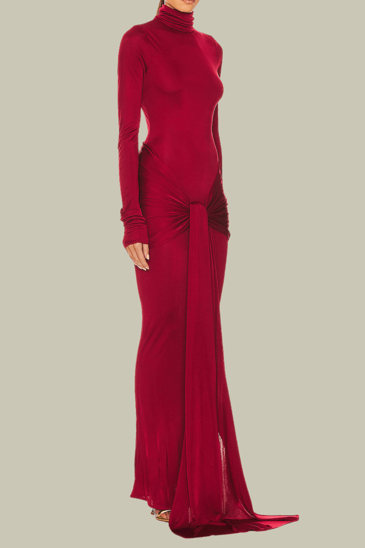 Sophie Lace Up Long Sleeves Bodycon Maxi Dress – Luxeles