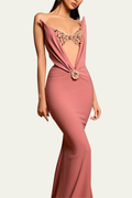 Sylvia Rhinestone Cutout Velvet Maxi Dress – Luxeles