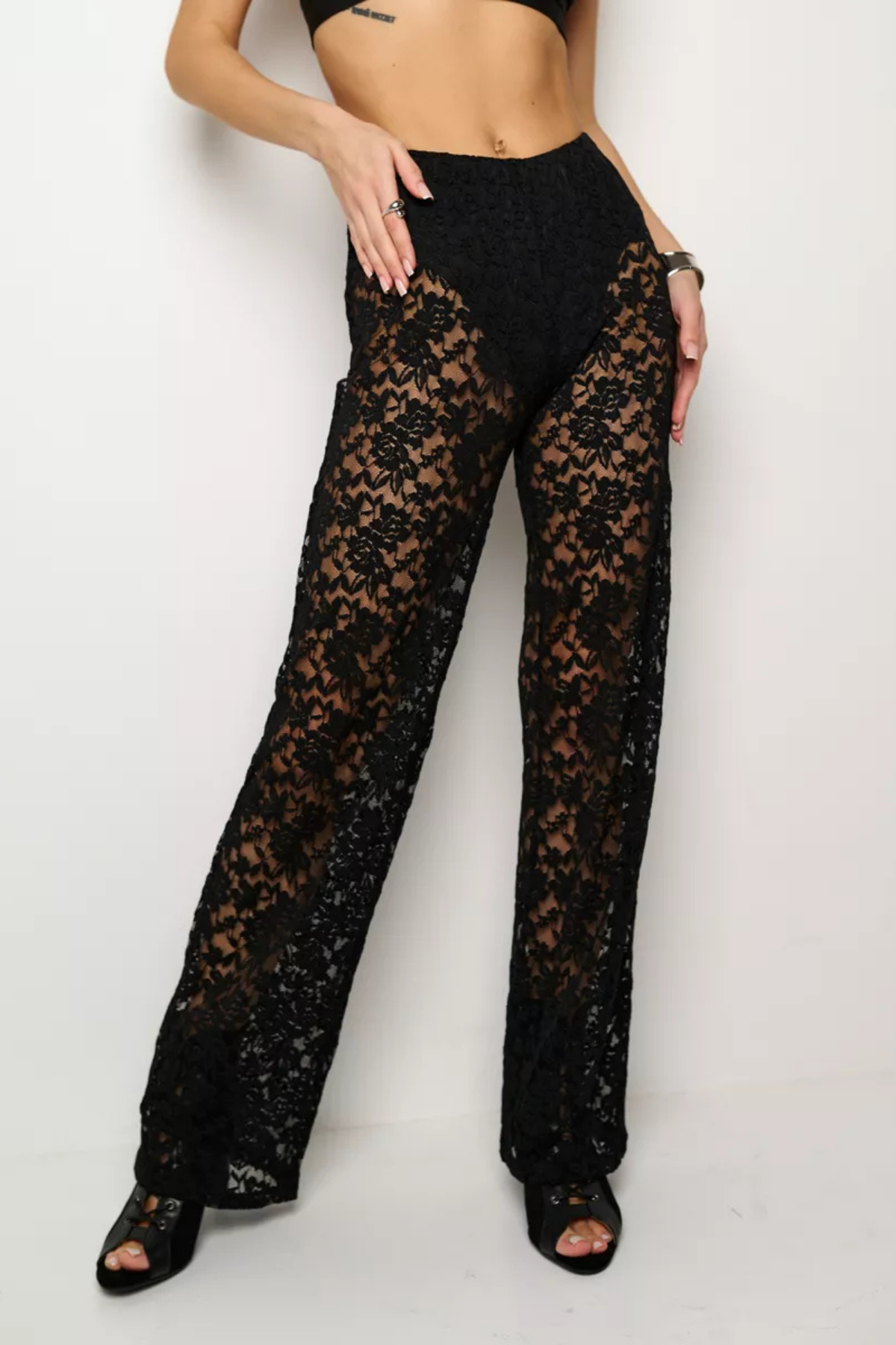 Tatum Lace Floral Cutout Pants