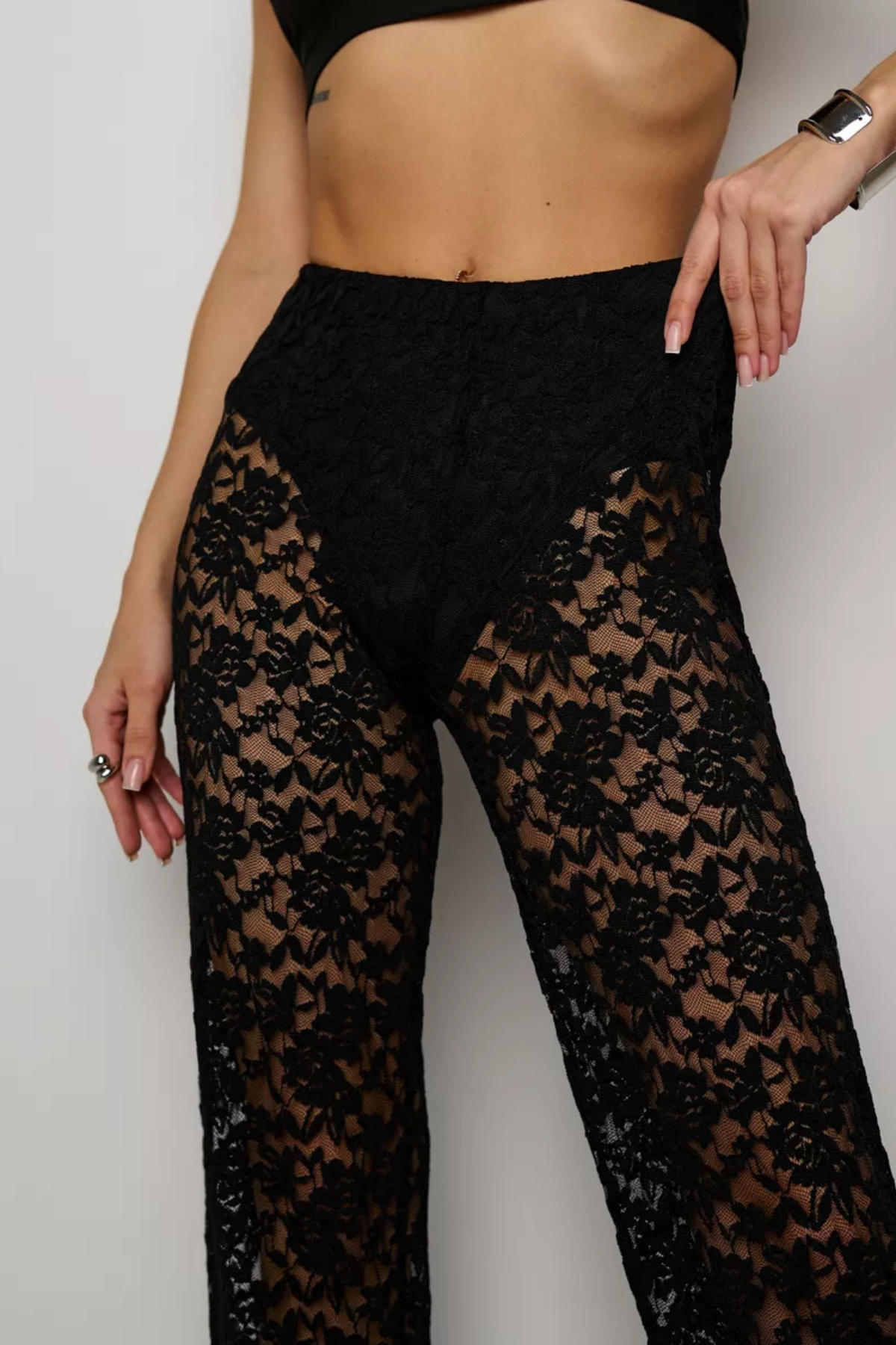 Tatum Lace Floral Cutout Pants – Luxeles