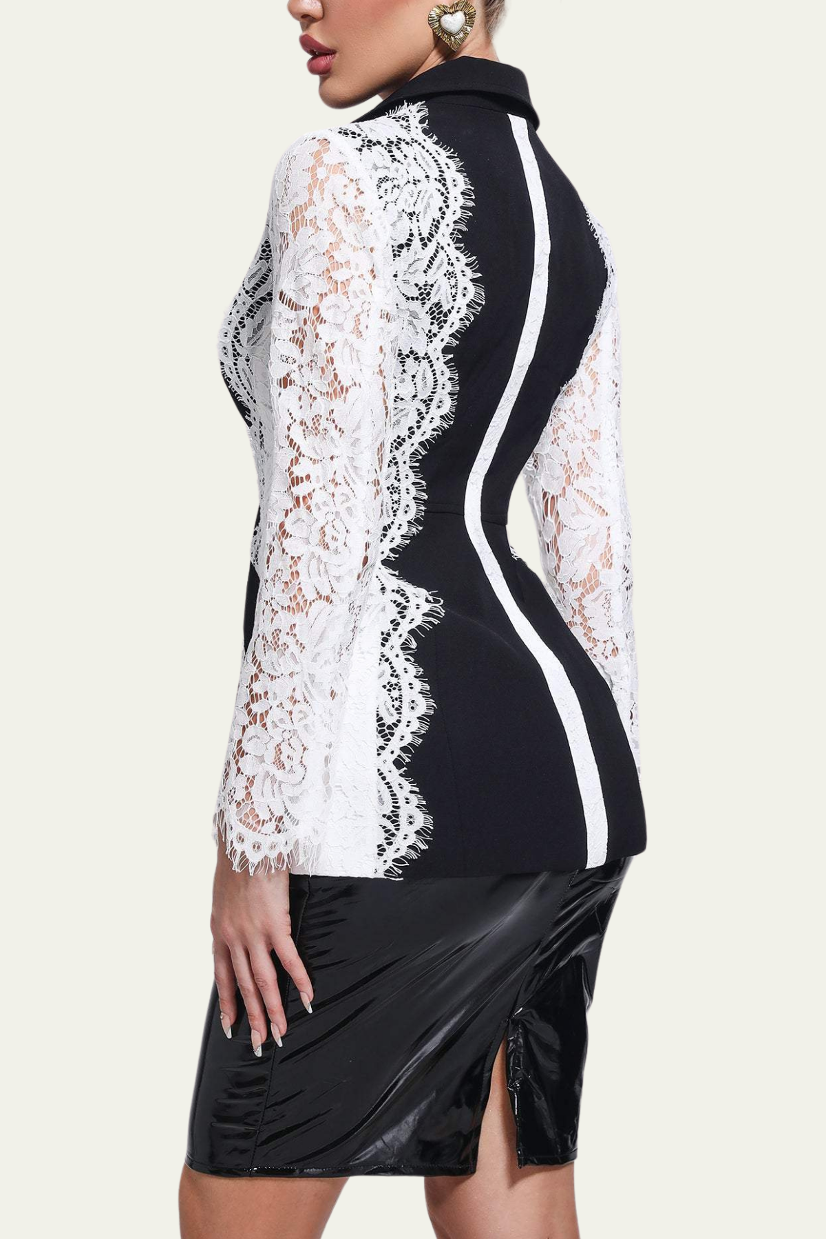 Thea Lace Deconstruct Blazer – Luxeles