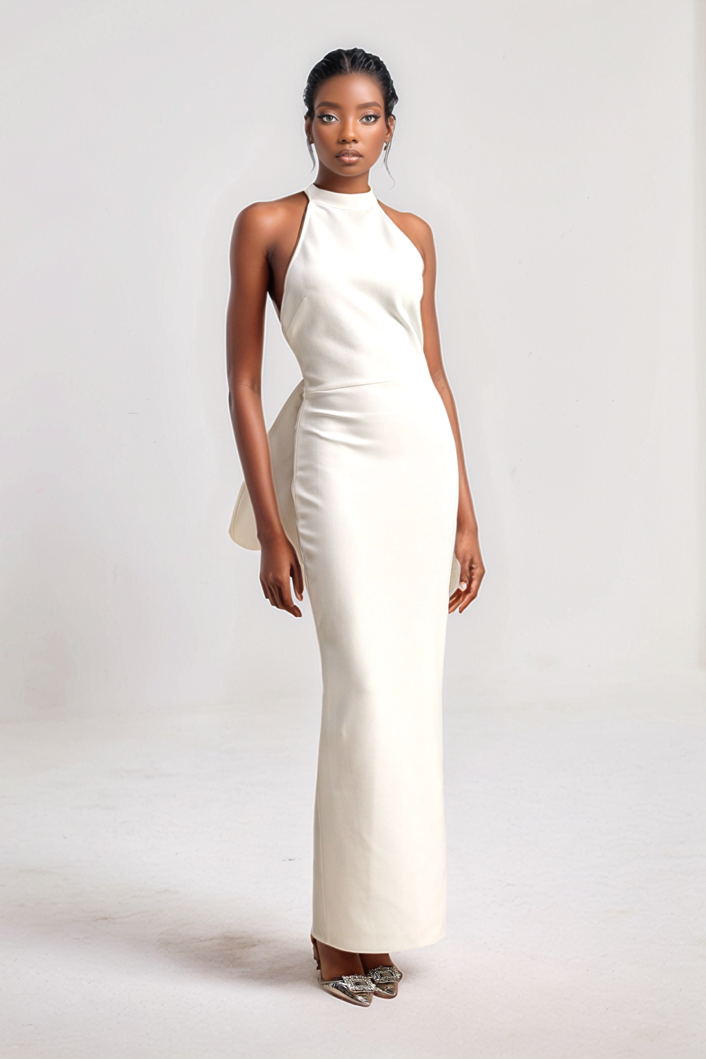 Vanessa Backless Bow Split Maxi Dress – Luxeles