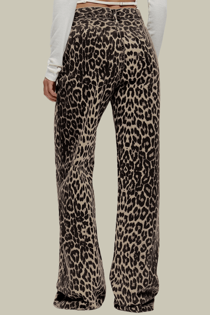 Violet Low Rise Leopard Pants