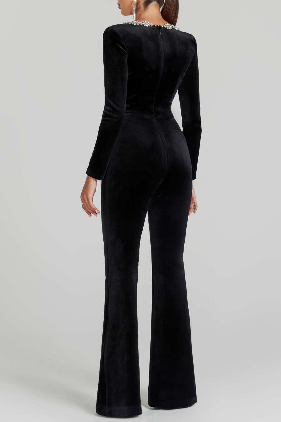 Willa Crystal Velvet Jumpsuit